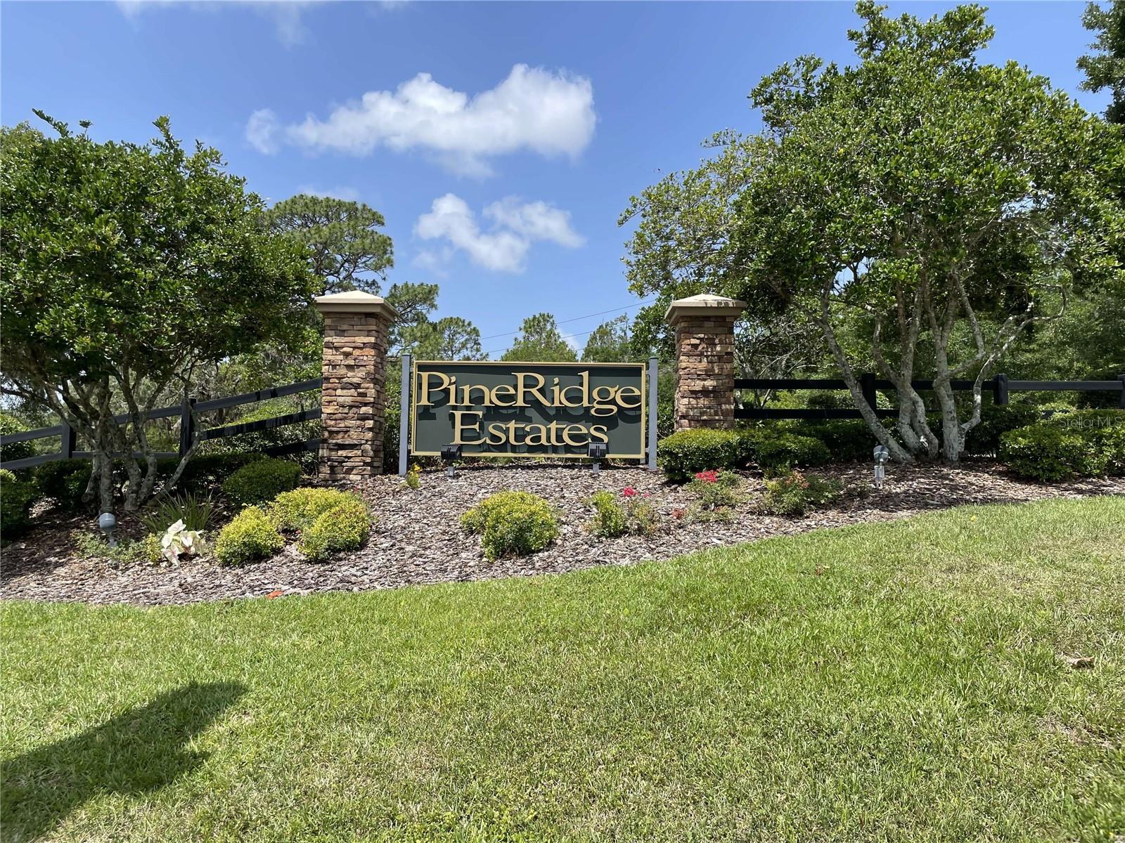 2.82 acre lot located in desirable equestrian community of Pine Ridge Estates. Recently surveyed. New homes on both sides of property. Nicely sloped, dry building lot which backs up to equestrian trail consisting of over 27 miles of trails meandering throughout the community. Pine Ridge also has a 94-acre horse complex with a community barn to board your horse while you are building your new custom dream home. Lighted tennis and pickle ball courts, dog park and RC flying field along with many clubs, activities and indoor meeting rooms to host events, are all available to homeowners. Located near new shopping development, restaurants and a new 40-bed, state of the art hospital currently under construction. Within 30 minutes to Gulf beaches and 70 minutes to Tampa International Airport.