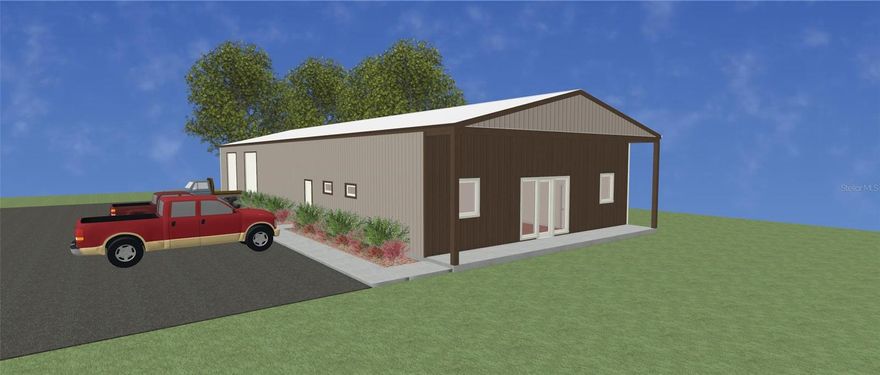 Under Construction. Brand New 4000sf office / warehouse building located directly on busy US Highway 441 between High Springs and Alachua. The building provides 1200sf of office space consisting of 4 private office spaces, reception area, accessible bathroom, IT closet and a central break / print / filing area. The 2800sf warehouse provides two 10' wide by 12' tall overhead doors, two man doors, 14' eave heights and a clear span open footprint. Location provides desirable frontage features along busy thoroughfare and easy access to the North Central Florida I-75 corridor. Building being offered on a triple net lease with a 3 year minimum lease term. Building currently under construction with a July 2026 projected completion date.