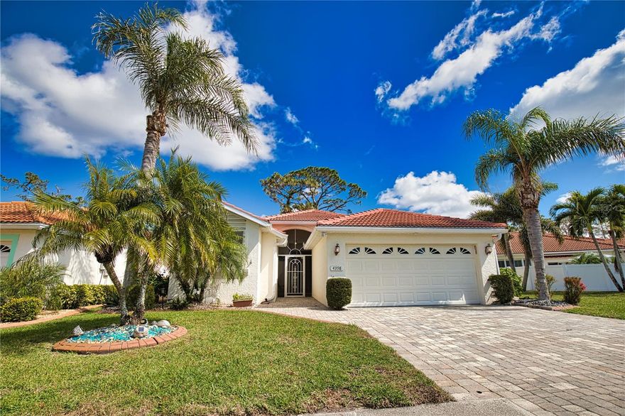 Welcome home to the quiet and well kept community of Southwood! SELLER IS MOTIVATED! This lovely home is nestled on a serene lot with natural green views from both front and back that provide wonderful privacy. NOT IN A FLOOD ZONE, NO CDD FEES, AND THE LOW HOA FEE INCLUDES YOUR INTERNET AND TV SERVICE PROVIDERS! NO DAMAGE FROM RECENT HURRICANES. NEW STEEL ACCORDION HURRICANE SHUTTERS all the way around the entire home will give you safety, security and peace of mind during storms as well as the ease and convenience of a "lock and leave" secured home when you are away or traveling. It's only a short stroll to the heated community pool and clubhouse where you can get to know your neighbors at one of the community parties and get togethers held there. The open floorplan with L-shaped living/dining room and large lanai are perfect for easy entertaining. THIS VERY WELL MAINTAINED HOME HAS MANY NEW AND UPGRADED FEATURES SUCH AS; NEW ROOF 2022, NEW HVAC IN 2018. This gracious home also boasts a WHOLE-HOUSE HALO WATER PURIFICATION SYSTEM, WHOLE-HOUSE SURGE PROTECTOR, NEWER WASHER & DRYER, NEW PAVERS IN FRONT AND BACK, NEW CUSTOM FITTED INDOOR PLANTATION SHUTTERS THROUGHOUT the entire home, NEW SLIDING GLASS LANAI DOOR, NEW MIRRORED SLIDING DOORS ON THE TWO MASTER BEDROOM CLOSETS. KITCHEN UPDATED WITH NEW QUARTZ COUNTERTOPS, WOOD CABINETRY, DOUBLE OVEN (one is Convection) PULL-OUT SHELVING. UPDATED WITH NEW CEILING FANS AND LIGHTING THROUGHOUT, NEW GARAGE DOOR OPENER. THE MASTER BATH HAS NEW QUARTS VANITY TOP WITH SEAMLESS DOUBLE SINKS AND NEW FAUCETS. REFRESHED LANDSCAPING WITH NEW CONCRETE CURBING AND RIVER ROCK. THIS HOME HAS EVERYTHING! Southwood is a friendly, vibrant, community that offers lawn maintenance, PLUS free internet and cable TV included in the HOA fee. 
Great location is peaceful, but only moments from all the action, such as; major shopping centers, several very good Public Golf Courses, Broward Park - the Winter training home of the Atlanta Braves, hundreds of chain stores & restaurants, and all the services one could possibly need. Three major hospitals all within 30 min drive, and many healthcare providers within 10 min drive.  Only a ten min drive to fun and lively Downtown Venice and hundreds of options for restaurants, cafes, brew pubs, gelato shops, bars, boutique shopping, live music and entertainment, live theater, luxury cinema, museums, culture, art galleries, Farmers Market every weekend... too much to list. Just ten min to Venice Beach, Caspersen Beach and Manasota Beach. Only 10 min drive to the famous Legacy Trail (bike 26 miles all the way to downtown Sarasota), Shamrock Park, or South Venice public kayak launch and Beach Ferry. Enjoy all the natural beauty and wildlife that South Florida is famous for; the Audubon Society of Venice, Venice Rookery, kayak down the Intracoastal Waterway and observe Manatee, Dolphin, Pelicans, Egret, Sand Hill Cranes ... and of course our famous alligators! About 50 min to Sarasota Intnl Airport. 40 min to Punta Gorda Airport. 80 min to Fort Myers Intnl Airport. A great property for the smart buyer.