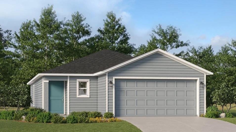 This new home is laid out on a single level for low maintenance living. Two secondary bedrooms share a bathroom in the hall at the front of the home, while the owner’s suite is tucked into the back corner with an attached bathroom and walk-in closet. Down the foyer is the open-concept living area, which includes a fully equipped kitchen, an intimate dining room and family room with patio access. Completing the home is a convenient two-car garage.