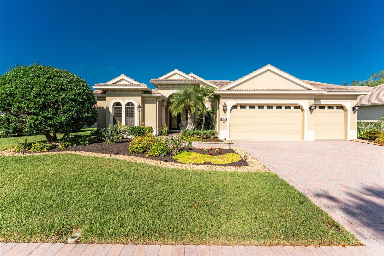 One or more photo(s) has been virtually staged. Welcome to Paradise in the beautiful, private, Gated Community of Tuscana. This move in ready home is immaculate, with gorgeous features and upgrades you'll notice the second you walk through the front door. Spacious Floor Plan includes 4 Bedrooms, 3 Full Baths, plus a Home Office. The Primary Bedroom has access to the Lanai, a luxurious Bath, and large walk-in closet. The Kitchen / Family Room combo features an Island with raw edge countertop, and zero corner pocket sliding doors that lead out to the Lanai and Lagoon Pool with a waterfall feature. This is Florida style living at it's absolute best! The Landscaping has been beautifully redesigned front and back, and custom landscape lighting. Pool Cage was re-screened and painted. Most of the appliances are new as well. Great Sarasota location, close to shopping, restaurants, entertainment, and beaches! Plus, the convenience of the I-75 corridor is just minutes away. All this, and now with a price improvement!
This home is a must see, don't let this slice of paradise slip away!