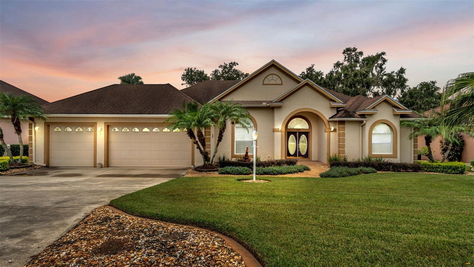 Welcome to this stunning 3 bedroom, 3 bathroom pool home offering gorgeous views of Lake Ruby. Set on a prime waterfront lot, the property includes an oversized 3-car garage and a private boat dock complete with an automated boat lift, making it ideal for boating and lakefront living.
Designed with entertaining in mind, the open layout seamlessly blends indoor and outdoor spaces. Sliding glass pocket doors open to a spacious lanai with a screened-in pool and spa, while a remote-controlled awning provides extra shade for relaxing afternoons or gatherings with friends and family.
The master suite is a true retreat, featuring a luxurious bathroom with dual sinks, stone countertops, a garden tub, and a walk-in shower. The kitchen is equally impressive with granite countertops, a breakfast bar, and newer appliances.
Additional features throughout the home include vaulted ceilings, crown molding, custom window treatments, and blinds that add style and sophistication. This home combines comfort, elegance, and waterfront living all in one.