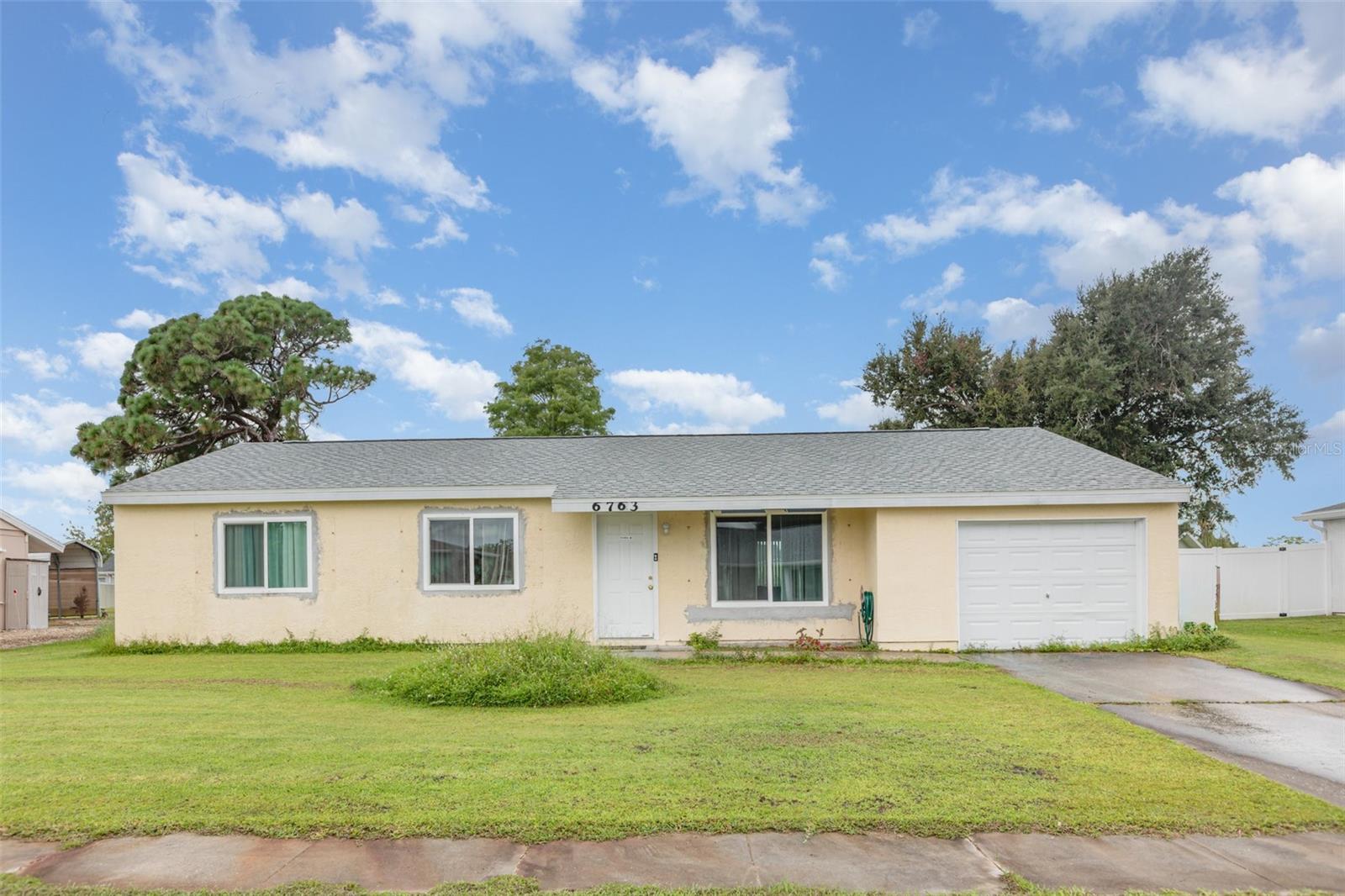 Investor Special!
Opportunity knocks with this 3-bedroom, 2-bath home located in the desirable deed-restricted Jockey Club community of North Port. Featuring a newer roof, newer windows, and freshly painted interior, this property is primed for your finishing touches. The home offers an open floor plan with a spacious great room design, tiled floors in the main living areas, and carpet in all three bedrooms. Enjoy the screened lanai overlooking a large backyard, plus a storage shed and one-car garage for added convenience.
The Jockey Club community provides excellent amenities including a pool, clubhouse, basketball courts, tennis courts, and shuffleboard. Conveniently located near shopping, dining, and U.S. Route 41, this home has strong potential as a rental, flip, or future primary residence.