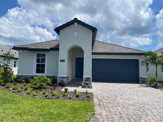 Annual Rental. Newly completed 3 bedroom, 2 bath home in the highly desirable gated community of Vistera of Venice available for annual rent. Currently zoned for Laurel Nokomis (K-8) and Venice High Schools, this location can’t be beat! This home has a great open floor plan and is very light and bright. The Primary Suite is VERY spacious and boasts 2 closets, an ensuite with dual vanities and a very large walk in shower. The two guest suites share a bath that features a shower/ tub combo. The kitchen features beautiful cabinetry, a gas stove with a stainless steel vent hood and plenty of counter space for dining and entertaining. The home has plenty of storage throughout in addition to an attached 2 car garage. Vistera is a fantastic community with many wonderful amenities including a large resort style pool area surrounded by lush, tropic landscaping. The amenity center is also where you will find the clubhouse which houses the state of the art fitness center, meeting room and game room. There is also an event lawn as well as a yoga lawn, perfect for those who enjoy the outdoors. Conveniently located a short drive to I-75, Venice Beach, Venice Dog Beach, Historic Downtown Venice, US-41, Laurel Nokomis Elementary School, Venice Senior High School and tons of shopping and dining options. No Pets Please. In addition to the monthly rent, a $35 monthly Resident Benefit Fee will be applied.
