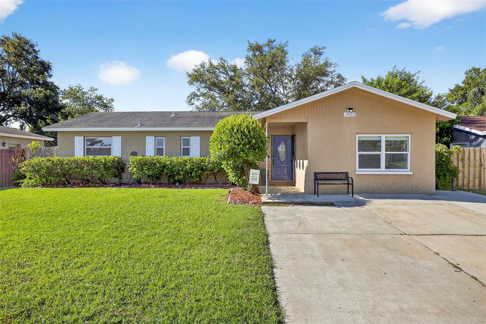 Welcome to this charming 4 bedroom, 1.5 bath single-family home tucked away on a quiet street in Largo. The updated kitchen and stainless steel appliances offer a modern touch, perfect for everyday living and entertaining. An additional bonus/flex room would make a perfect in home office or family room. Energy efficiency shines with solar panels that reduce the monthly electric bill to around $40! Step outside to enjoy your own backyard haven featuring a large above-ground pool with a spacious deck ideal for sunbathing and entertaining. The oversized fenced yard provides plenty of room for pets, play, or gardening, and a large covered pergola offers a shady retreat after a dip in the pool. Conveniently located near shopping, dining, several parks, and Florida’s award winning Gulf beaches, this home combines comfort, space, and lifestyle. All information is deemed accurate, buyer to verify.