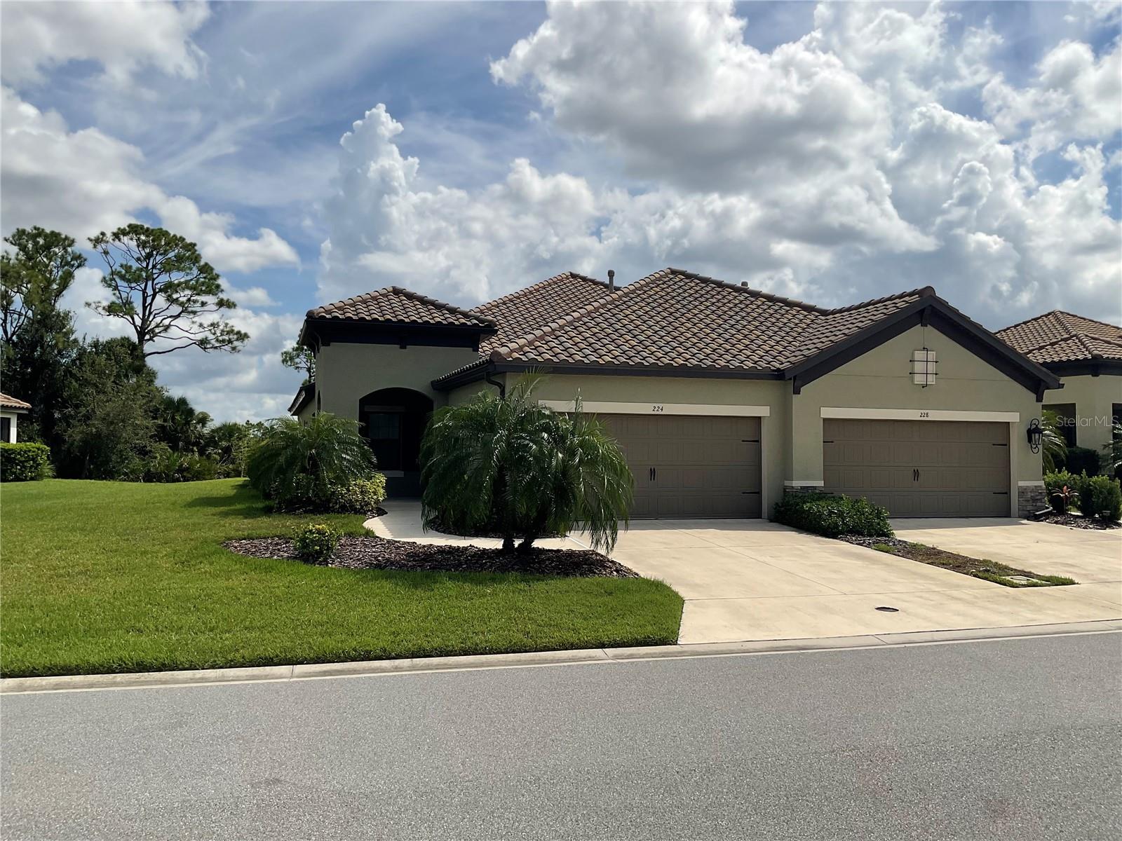 One or more photo(s) has been virtually staged. Vicenza is a gated resort style community, maintenance free for Villas, bordering Myakka park at the end of Laurel Rd East, that focuses on active lifestyle with many activities for homeowners. This popular spacious Tidewater Villa Floor plan features an Open Floor Plan, Great Room with coffered ceiling and crown molding, Impact Windows and Doors, 2 bedrooms, 2 full bathrooms, and den/ flex room. The home features porcelain tile floors throughout, quartz countertops, laundry room, 2 car garage, and screened in lanai with tranquil view of the preserve. Enjoy the Club House, heated pool/spa, pickle ball & Bocce courts, walking trails and dog park. Community is Located 6 miles / Minutes from Nokomis & Venice Beaches , shopping and restaurants.