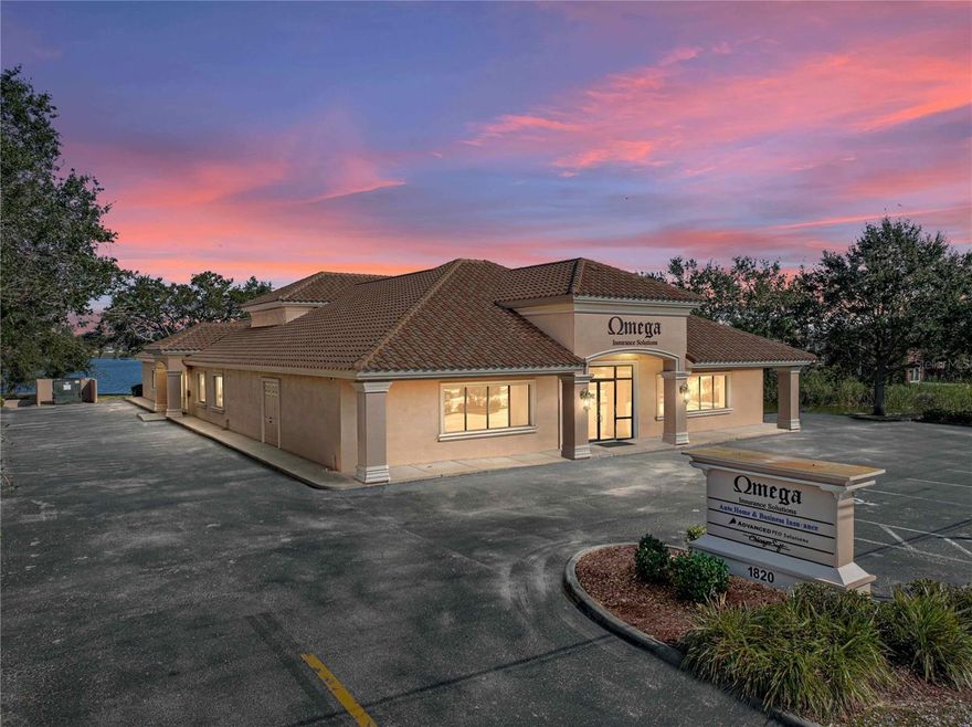 PLEASE SEE ATTACHED PROPERTY BROCHURE FOR ALL DETAILS! We are delighted to present this stunning lakefront 6,832 SF building on busy E. Edgewood Drive in Lakeland. The property sits on 1.56 acres.

The building is ready for immediate occupancy. Perfect owner/user possibility, but also an investor dream with 3 possible spaces. Finishes are all high end, featuring wood floors, ceramic tile, high ceilings, and 8 foot solid doors. The office has incredible natural light and wonderful lake views.

Each space has a separate entrance with traditional reception area, staff kitchen areas and bathroom(s).

The property is very well located, close to US 98 South, and minutes from S Florida Ave and the Polk Parkway. Downtown Lakeland within 10 minutes, as well as Lakeside Village and Interstate 4.

Strong traffic count at almost 20,000 vehicles daily. Property is on city water and sewer. 

Survey and floor plan available.