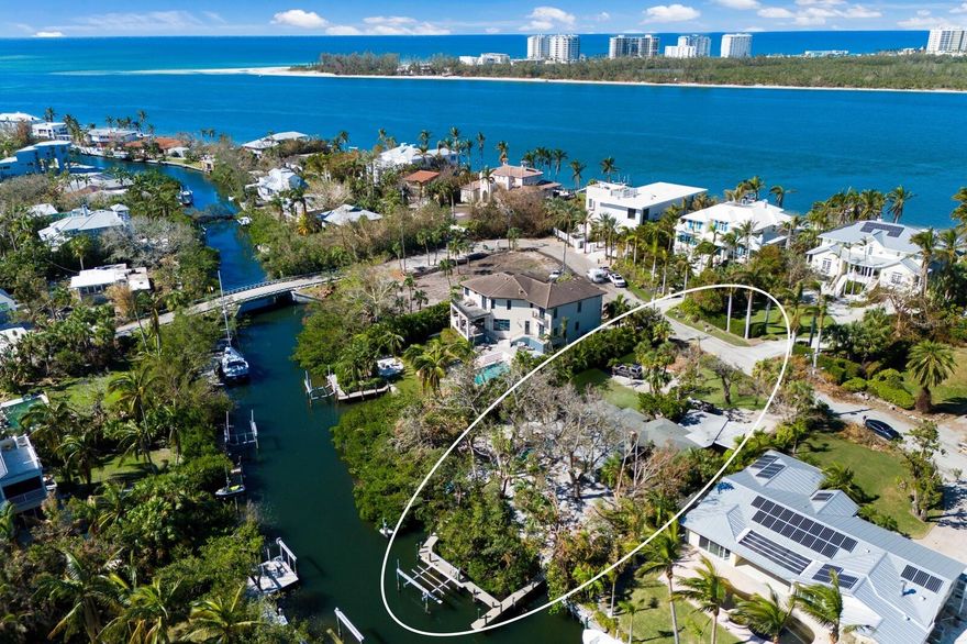 Discover the ultimate Florida lifestyle on this prime lot located on the coveted North End of Siesta Key, nestled on Gulfmead Drive. Spanning just under half an acre, this exceptional property offers deep sailboat water and is just seven houses away from the bay, with no bridges to navigate.

Imagine building your dream home in an area surrounded by multi-million dollar residences, where luxury meets tranquility. Enjoy easy access on and off the key, with the stunning Shell Road Beach and vibrant Siesta Village just a short distance away. The world-famous Siesta Beach is also within easy reach, perfect for soaking up the sun and enjoying the pristine sands.

Home flooded during Helene and Milton, it is lot value only.  Structure will be removed shortly.

For boating enthusiasts, this location is a dream come true. With a composite dock featuring a lift, you’ll be minutes away from Big Pass and the open waters of the Gulf of Mexico.

This property embodies the ultimate in location and lifestyle—don’t miss your chance to create the home of your dreams in this exquisite setting!