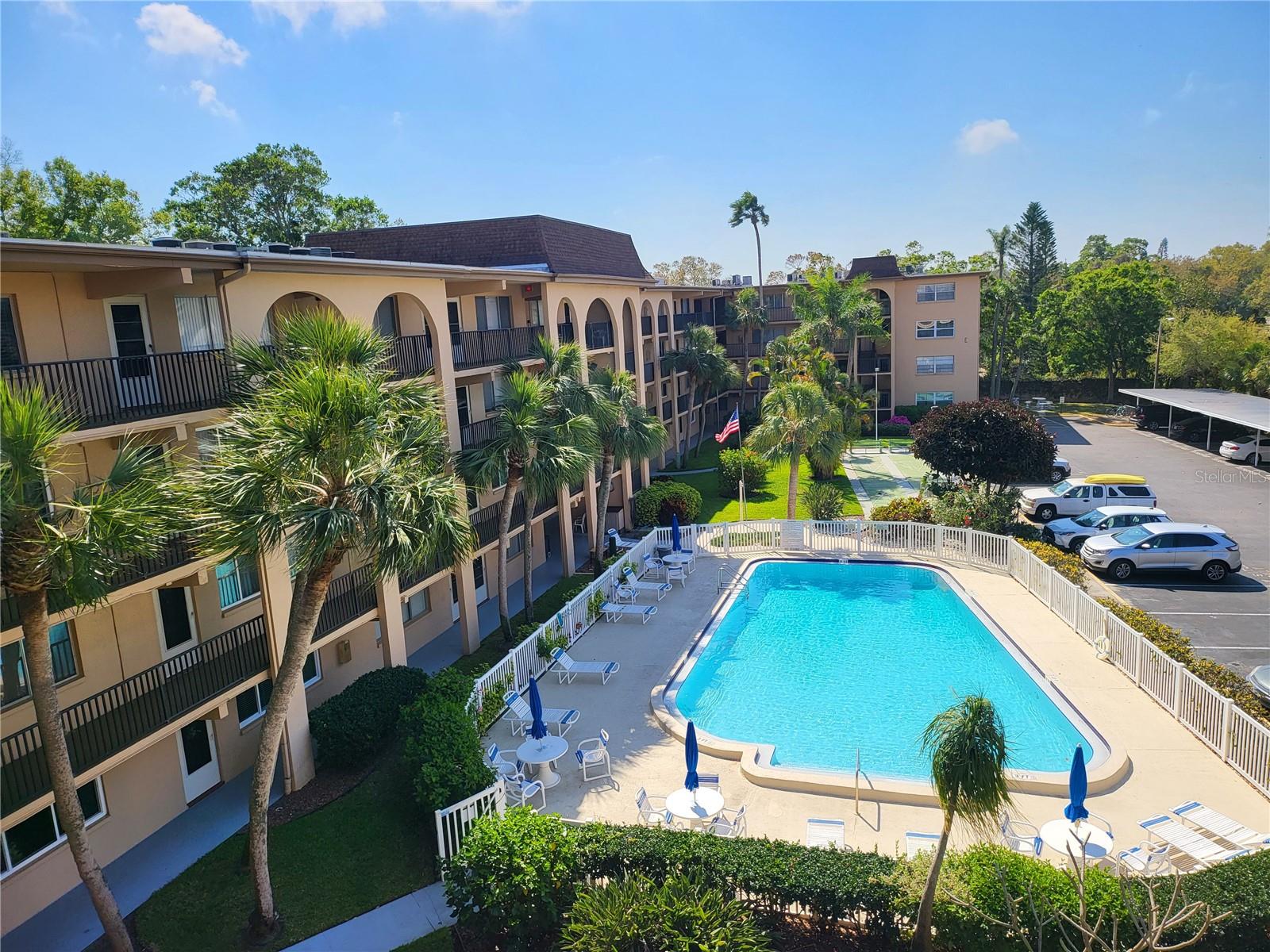 Beautifully remodeled 2/1 condo within minutes of the beach, dining, banking and shopping in desirable Belleair Bluffs. This fabulous ground floor unit is located right next to the pool and shuffleboard courts. It is bright and open with brand new kitchen cabinets, appliances, living room freshly painted with new LVP flooring throughout and new bathroom. The complex is located behind the Wells Fago Bank on West Bay drive and right next to Publix at the corner of West Bay. Everything you need is right here. Shuffleboard courts, large swimming pool, library and onsite laundry room.