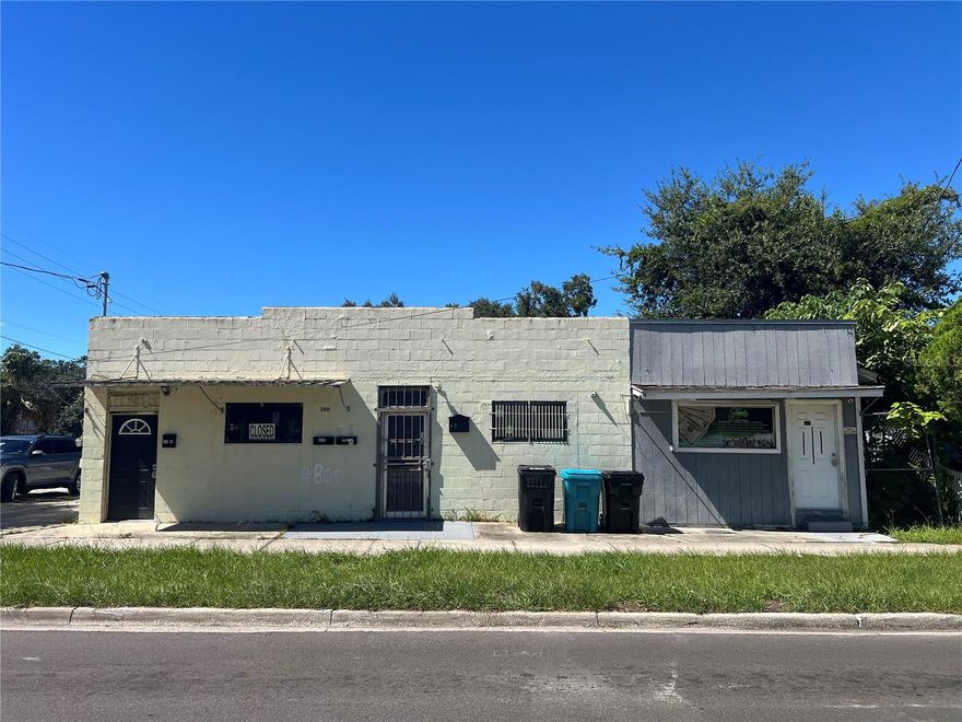 Excellent mixed-use investment opportunity minutes from Downtown Orlando! Property features 3 commercial (storefront) units and a half duplex with steady rental income. One commercial space is a fully built-out hair salon, ready for immediate use, while two additional units are available for lease—perfect for retail, office, or service businesses. The half duplex includes two tenant-occupied units: 1BR/1BA and 2BR/1BA. Prime high-traffic location near major roads, shopping, and transit. Zoned mixed commercial/residential, ideal for investors or owner-users seeking multiple income streams.