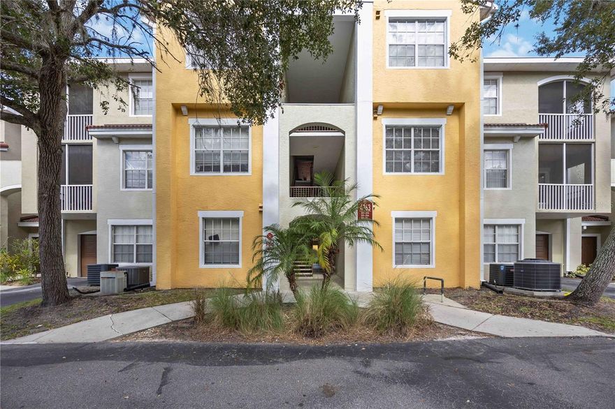 Welcome to Las Palmas of Sarasota, a highly sought-after gated community! This beautiful 2-bedroom, 2-bath second-floor condo offers just over 1,250 sq. ft. of living space with brand-new luxury vinyl flooring throughout. BRAND NEW top of the line air conditioner with warranty, The kitchen is a standout with granite countertops, a breakfast bar, closet pantry, and plenty of cabinets and counter space. A separate dining area with chandelier provides an inviting space for gatherings. The crown molding in the living room adds a touch of elegance and the adjacent screened lanai allows you to relax and enjoy the peaceful corner view of the lake and fountain. The primary suite features a large walk-in closet, and the bath offers ample counter space, abundant cabinetry, and a convenient linen closet. The guest bedroom boasts a roomy walk-in closet and bright windows, making it a comfortable and versatile space for family or visitors. Additional peace of mind comes with a new A/C installed in May 2025. Las Palmas is a resort-style community offering two swimming pools, a fitness center, clubhouse, billiards room, tennis courts, walking trails, and even RV/boat storage. Conveniently located near University Town Center, Benderson Park, I-75, and just minutes to Sarasota’s award-winning beaches, this condo blends convenience with a true Florida lifestyle.All information provided by the sellers is deemed reliable but is not guaranteed.  Buyers are encouraged to verify all information independently.