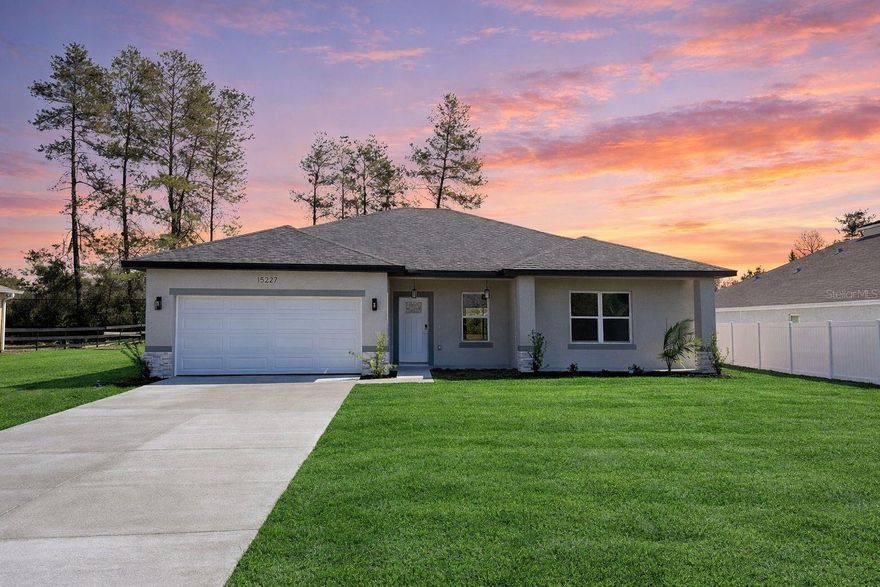 Stunning New Construction Home in Ocala
Discover this brand-new 4-bedroom, 2.5-bath residence offering modern design and everyday comfort. The open floor plan features a spacious living area, formal dining, and a chef’s kitchen with stone countertops and an abundance of high-quality solid wood cabinets, providing both beauty and functionality. Premium appliances are included, making it ready for you from day one. Generously sized bedrooms and beautifully finished bathrooms add comfort and style, with an additional half bath for convenience. A 2-car garage offers security and storage. Perfect for families or first-time buyers, this move-in ready home is waiting for you. Schedule your private showing today!