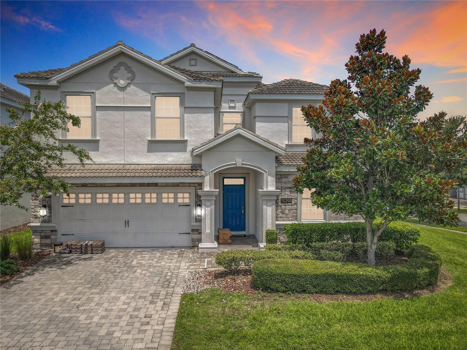 Exceptional vacation home, incredible value! Turnkey and fully furnished "guest favorite" is a delight for all ages and well-established short-term rental. With 8 bedrooms, 5 bathrooms, screened pool/spa, and AMAZING theater/game room, this FUN-tastic home is designed for guest enjoyment and investor returns. Features spacious open layout, cool Disney-themed bedrooms, and tasteful decor throughout. Enjoy this beauty in Champions Gate Resort, a short walk to Oasis Clubhouse & Waterpark with 18-hole championship golf course, lazy river, splash pad, resort pools, movie theater, fitness center, and 24-hour gated security. Close proximity to Disney World, Universal Studios, Epic Universe, Sea World, and more. INVESTORS: Discover your next high-performing investment for consistent rental demand and strong occupancy. PLUS added value with SOLAR panels means lower electric costs and boost to net income. Enjoy your own heated pool year-round, including cooler winter months, to enhance the guest experience. Existing solar loan balance is assumable or negotiable. Whether adding to your portfolio or seeking a strong performing vacation property, this home delivers with an unforgettable vacation experience.