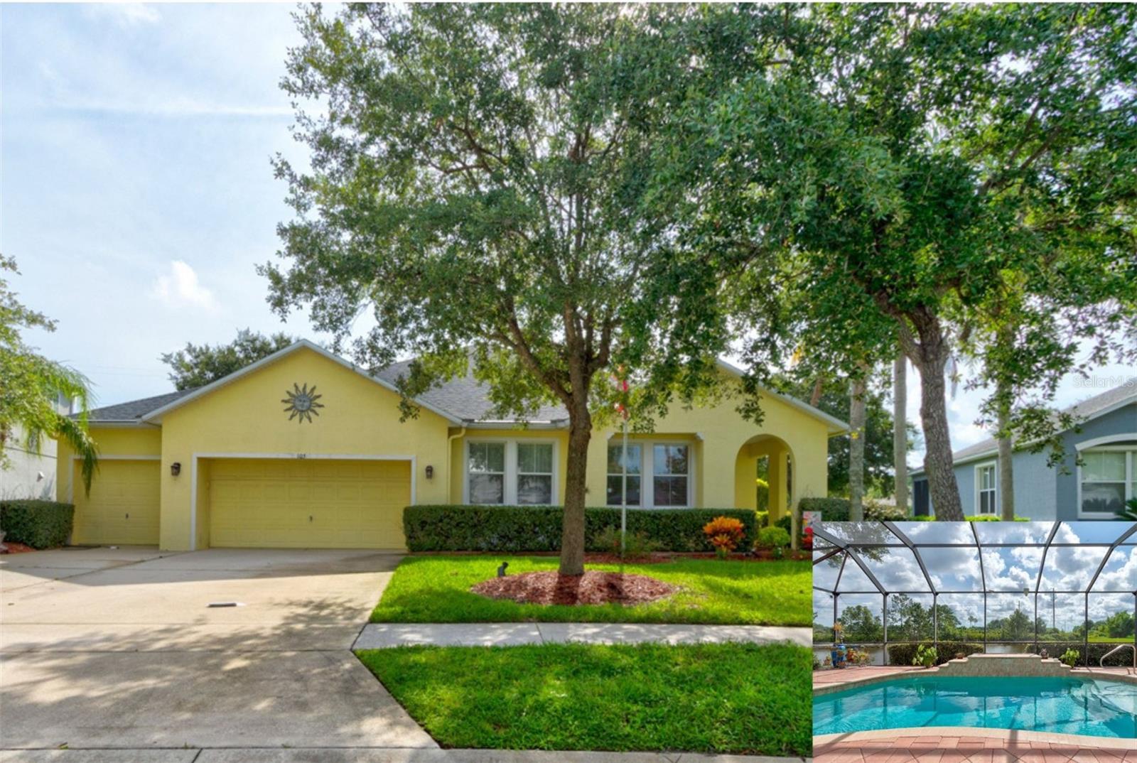 Welcome to 105 Hagge Drive, a beautiful home located in the LPGA International Golf Community of Daytona Beach. This 3-bedroom, 2-bathroom residence includes a flexible office space, a spacious 3-car garage, and an expansive backyard retreat featuring a sparkling solar heated pool with a sun shelf and plenty of space for entertaining. With over 2,100 square feet of comfortable living space, this home offers an open layout with 9'4'' ceilings, hardwood floors in the main living areas, and a thoughtfully updated primary bathroom with a modern walk-in shower. The primary suite includes a generous walk-in closet. Situated on a peaceful pond, the home is constructed of concrete block and had its roof replaced in 2018, along with a new lanai screen that same year. Additional features include a smart refrigerator, solar hot water heater, extra insulation for improved energy efficiency, and a mini split air conditioner in the garage, ideal for the hobbyist or handyman.
Residents of LPGA International enjoy two championship 18-hole golf courses, a world-class clubhouse, fitness facilities, and dining options. The community's convenient location provides quick access to Daytona's beaches, Tanger Outlets, and the Daytona International Speedway. Don't miss the opportunity to make this exceptional property your next home, schedule a private showing today.
