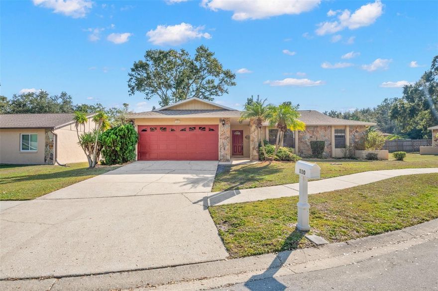 You don’t want to miss this 3 bedroom, 2 bath, 2 car garage home in the much sought after Country Villas community in Safety Harbor.  It is located on a quiet, peaceful cul-de-sac and is not in a flood zone, HIGH & DRY!  This well cared for home offers many desirable updates.  These include a new roof (2023), new AC (2022), new kitchen appliances (2020), some new kitchen cabinets (2021), new carpet in master bedroom, luxury vinyl in living area and other bedrooms (2020).  The light and bright spacious open plan is designed for comfortable living, entertaining and includes a wood burning fireplace. This home offers a blend of tranquility and convenience being located near airports, restaurants, shopping and top rated schools.  Minutes away is downtown Safety Harbor which provides great entertainment for the whole family. You will also have easy access to the world famous sandy beaches of the Gulf Coast.  Next door is also available (112 Meadowcross), to set-up for perfect multi-generational living!