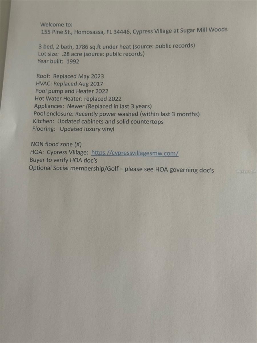 SUGARMILL WOODS CYPRESS VILLAGE - Residential