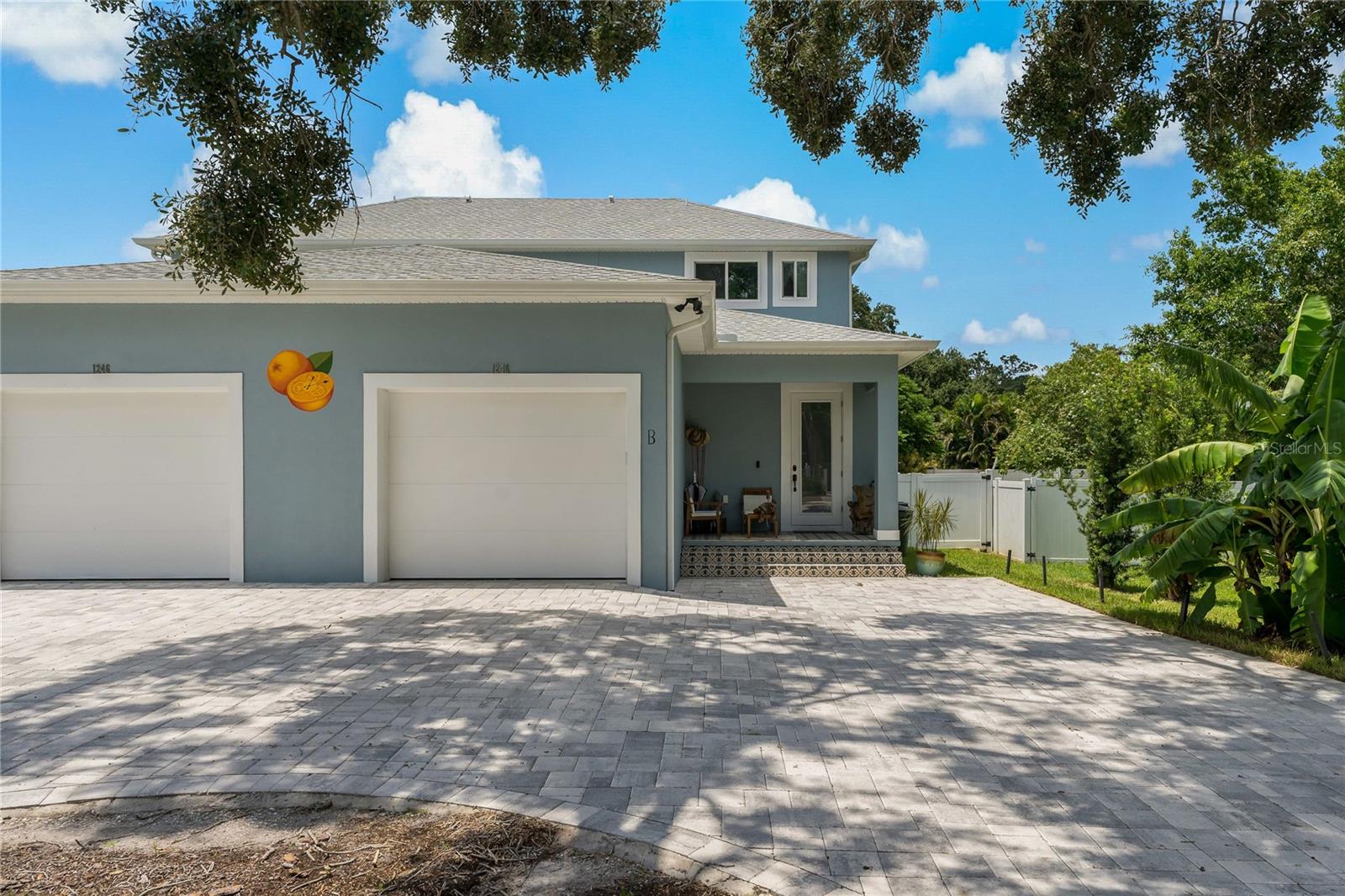Step into modern elegance with this 2022-built Dunedin home, designed with every luxury detail in mind. From the moment you arrive, the clean lines and upscale finishes set the tone for a home that’s equal parts stylish and functional. Inside, soaring 10-foot ceilings and 8-foot doors create a sense of spaciousness, while Italian porcelain tile flows seamlessly throughout the home, adding both durability and sophistication.
The custom kitchen is the heart of the home, featuring sleek cabinetry, a built-in wine fridge, natural gas stove, endless hot water heater, and striking Calacatta quartz countertops that add a dramatic touch of modern design. Whether you’re cooking a gourmet meal or entertaining friends, this space combines practicality with undeniable wow-factor.
The floor plan is thoughtfully designed for comfort and convenience. On the main level, you’ll find the primary suite with a spa-inspired bathroom, a dedicated office for work or creative projects, and a full laundry room. Upstairs, two ensuite bedrooms provide private retreats, one featuring a jacuzzi tub and the other with an oversized walk-in shower.
Step outside into your private backyard oasis, complete with a covered porch for shaded lounging and a jacuzzi hot tub for ultimate relaxation. The attached 1-car garage is equipped with an EV charging outlet and its own mini split system, offering both modern sustainability and comfort.
Located just half a mile from downtown Dunedin, this home offers the perfect blend of luxury and lifestyle. Hop on your golf cart or enjoy a short stroll to explore the vibrant local scene filled with shops, breweries, restaurants, and the sparkling waterfront. This property is more than a home—it’s a lifestyle, offering the best of Florida living with a touch of modern refinement.