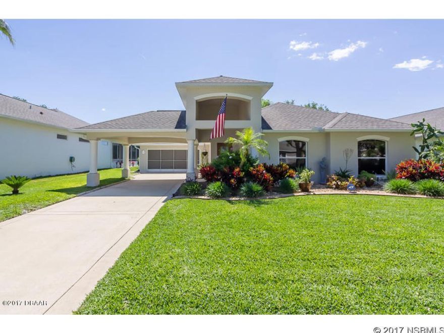 Back on the market and priced to sell!! Financing fell through but their loss is your gain.    Home has passed all inspections and has appraised. The title work is done and ready for a quick close.    Beautiful and meticulously maintained describes this lakefront, Johnson built gem! Between the lovely serene landscape that is supported by an updated irrigation system and the many upgrades this home has to offer you cant go wrong.     This superb concrete block home has tile in all rooms except the bedrooms which are carpet. Past the foyer into the gathering room you will find a custom designed wall unit which could be negotiated into the contract. The home offers a split bedroom plan offers comfort and privacy as well as an over-sized master bedroom suite. The walk in closet doubles as a safe room and the master bath features double vanity and whirlpool tub.     The upgraded kitchen features high end Samsung stainless appliances that carry a warranty till 2019. Enjoy cooking with the convection microwave and duo flex oven. There is an intercom/radio system through out the open floor plan as well as security system.     The Attic has 2 solar exhaust fans that keep it ventilated and cool. The double pained windows are tinted, 140 mile wind rated and are equipped with storm shutters.     The HUGE enclosed Florida family room is both charming and efficient. It includes wood blinds (for max privacy or open them up for a gorgeous view of the lake, water birds and rocket launches). The 40 inch wide back door allows for large furniture in and out with ease or handicap access. Keep the party going with the dry bar that boasts 8 feet of light oak counter top and cabinets. All wood blinds and plantations shutters are included.    There is plenty of parking in your 3 space driveway with motor court (built in carport) or screened in 2 car garage.    This home is beautiful and completely move in ready! The only thing missing is you!!!! ;Water: City