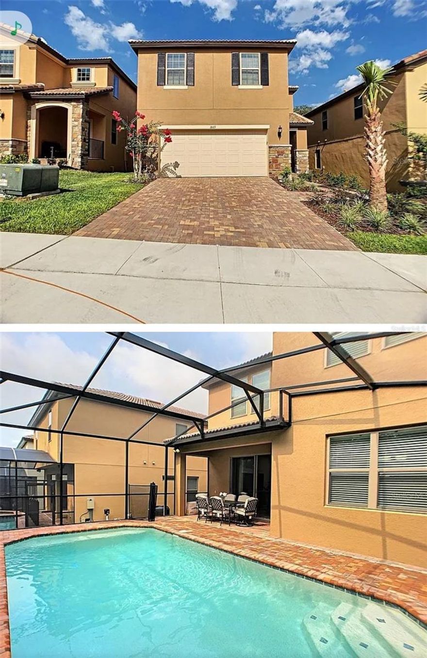 Welcome to tastefully designed 5/bed 4/bath home with private pool facing conservation area in the prestige Community Windsor at Westside, zoned for short term vacation rental. The open floor plan seamlessly connects the living, dining, and kitchen areas, perfect for everyday living and entertaining. There is a master bedroom on the first floor and upstairs you’ll find another spacious master bedroom and additional bedrooms for privacy and comfort. Residents can enjoy world-class resort amenities, including an 8,000 sq. ft. clubhouse, heated pool, lazy river, spa, volleyball and basketball courts, and on-site restaurant and bar. The home is just minutes from Disney Parks and other Orlando attractions.