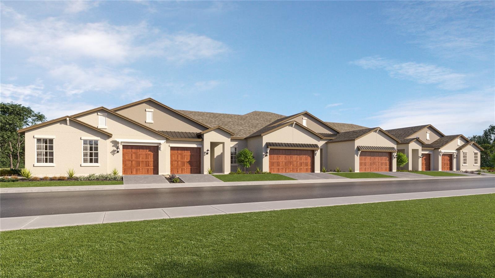 Under Construction. BRAND NEW HOME!! - This comfortable single-story home includes a versatile flex room and an open floorplan with a well-equipped kitchen, and shared dining and family room down the hall. The attached patio offers indoor-outdoor living experiences, while the nearby owner’s suite is a private oasis with an en-suite bathroom. Plus, this home includes a convenient storage space for a golf cart or other recreational vehicles.
The Active Adult Villas is a new series of paired homes for residents 55 and better coming soon to New Port Corners Active Adult in New Port Richey, FL. Homeowners will enjoy exclusive access to future onsite amenities, including a clubhouse with a swimming pool, sport courts, multiuse trails and much more. Charming downtown New Port Richey is a short drive away, and an array of shopping and dining options are available at nearby Mitchell Ranch Plaza. Nature lovers will enjoy access to local parks like Cotee River Park and Sims Park, and there are several nearby golf courses ready for players of any skill level. New Port Corners Active Adult is a new community offering single-family and paired homes exclusively for residents ages 55+, for sale in beautiful New Port Richey, FL. Prices, dimensions and features may vary and are subject to change. Photos are for illustrative purposes only.