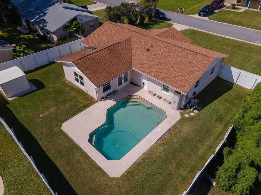 Want an updated home with fenced yard, large inground pool, storage shed and boat/RV parking just a couple miles from the boat ramp (Park Ave & Riverside Dr) and 10 minutes to the beach? Look no further then this pristine home that will sell fast! This 3BR/2BA is loaded with fresh upgrades, including new laminate flooring, new carpet in bedrooms, brand new insulated impact glass windows, new french doors with integral blinds, new paint and newer SS appliances.  Other updates include renovated bathrooms, new water heater and architectural shingle roof. You'll love the space this home offers with eat-in kitchen, living room and huge family room (with surround sound wiring) off the pool area (also with speakers). Enjoy 2 guest bedrooms with hall bath and an owners suite with bath that opens to the pool area. The pool area is ready for fun with an easily-maintained pool due to the automatic vacuum, variable speed pump and custom controller. This home shows very well so be prepared to be impressed. ALL INFORMATION IS ASSUMED ACCURATE BUT NOT GUARANTEED. MEASUREMENTS ARE APPROXIMATE. BUYERS AND THEIR AGENTS TO VERIFY ALL INFORMATION DEEMED IMPORTANT. ;Water: City