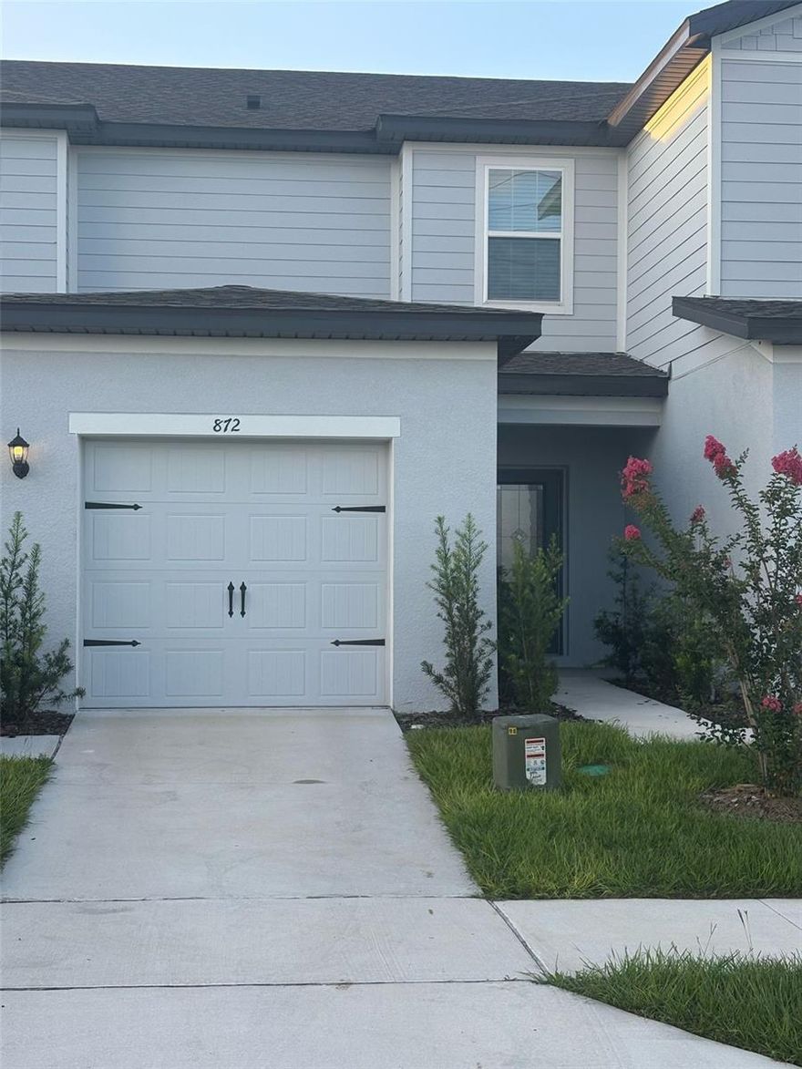 Short Sale. Seller motivated.  Property is going in foreclosure.  Bank will accept Short Sale. Well- kept and hardly lived in, is this 2 bedrooms, 2.5 bathrooms townhouse with one-car garage attached. The townhouse has a spacious open concept floor plan in the main living area downstairs and offers two luxurious bedroom suites upstairs.  The beautiful kitchen has granite countertops, an island, Whirlpool stainless steel appliances and modern cabinets and a walk in pantry, with lots of storage spaces throughout the unit.  The Community is new and upcoming and has a park, a walking trail, a playground and will be a great home for an active family.