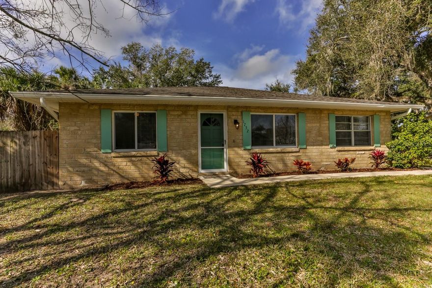 This super cute 3 bedroom 2 bath move in ready concrete block home located in the popular Florida Shores has great curb appeal and is so much bigger than first impressions. Open and airy split bedroom floorplan with a full Master bath, inside laundry room and a large, private fenced backyard makes this home a great place to live. Some recent updates include brand new carpet in the Master Bedroom and walk in closet; crown molding, fresh and clean bathrooms, freshly painted inside, new HVAC in 2019, newer electrical panel, hot water heater replaced in 2015, and roof replaced 2010. Store your boat or RV through the double gate leading to the backyard because this community has NO HOA!. Convenient location to I-95, the river and the beach! Information deemed reliable, buyer must verify. ;Water: City