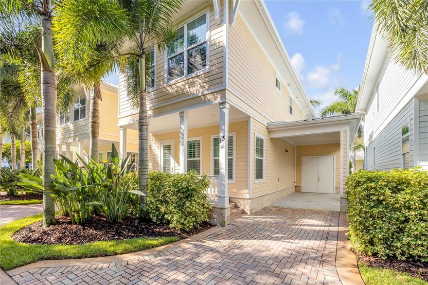 Discover coastal luxury at 13 Old Feger Drive, a Key West–style home in one of New Smyrna Beach’s premier gated marina communities. Built in 2014, this 2BR/2.5BA residence blends elegance and comfort with open-concept living, a chef’s kitchen with gas range and stone counters, and timeless coastal finishes throughout. Enjoy three inviting porches, including a private balcony off the primary suite. Recent upgrades include a new A/C (2025) and Halo air filtration system. The community offers deep-water marina access, dry slips, pool, tiki bar, and on-site dining — all minutes from Canal Street, Flagler Avenue, and the beach. Embrace waterfront living at its best! This home comes fully furnished.