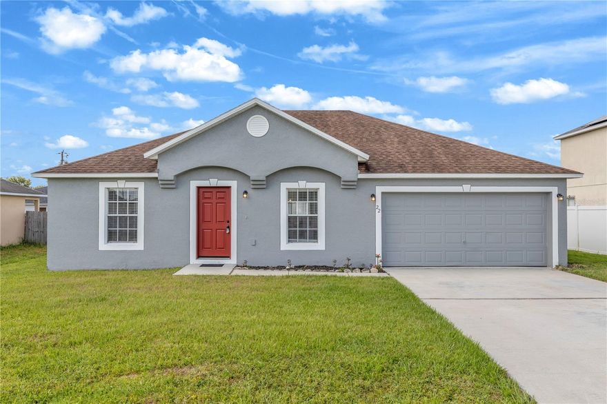 Welcome to this inviting 3-bedroom, 2-bath single-story home in the established Poinciana community. Offering a desirable split-bedroom floor plan, this residence combines comfort, functionality, and opportunity. The spacious living and dining areas provide an open flow ideal for everyday living and entertaining, while ceramic tile in main areas adds durability and easy maintenance.

The kitchen is centrally located with convenient access to the living space, and the private primary suite offers separation from secondary bedrooms for added comfort. A 2-car attached garage provides additional storage and convenience. Situated on an approximately 7,000± sq ft lot, this home features public utilities and a low-maintenance lifestyle with neighborhood amenities nearby. With a new roof installed in 2016 and new water heater in 2025, this property presents an excellent option for homeowners, first-time buyers, or investors seeking value and potential in a growing area. Conveniently located near schools, parks, shopping, and major commuter routes. ** Some photos are virtually staged **