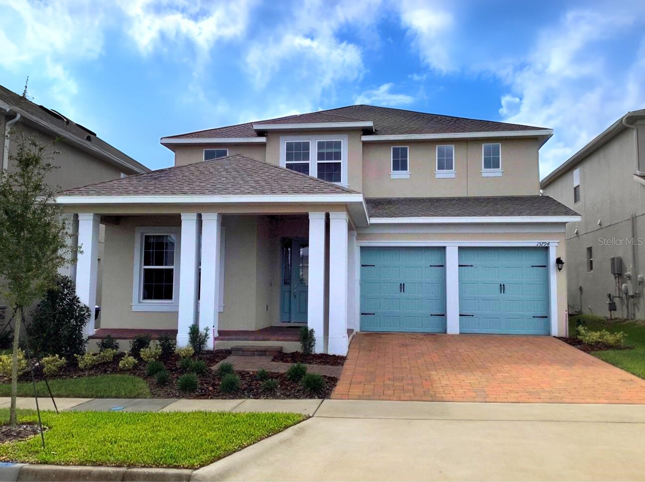 Welcome to 15794 Sweet Lemon Way – a stunning 5-bed, 4.5-bath home in the sought after Highlands at Summerlake Groves. Built in 2020, this 3,635 sq. ft. home offers an open concept layout with a chef’s kitchen featuring a gas cooktop, oversized island, and gourmet oven tower. Enjoy seamless indoor and outdoor living with sliding glass doors leading to a spacious lanai with nightly Disney fireworks views. The first floor includes a private guest suite, office, and formal dining. Upstairs, the luxurious primary suite features a spa like bath and walk-in closet, plus 3 additional bedrooms, a spacious loft, and a laundry room. Oversized lot with space for a future pool, mini golf course, or outdoor retreat. Resort style community amenities include a clubhouse, pool, tennis and pickleball courts, playgrounds, trails, and more. Just 3 miles from Disney and close to top rated schools, shopping, and dining.