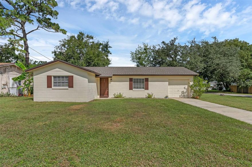 Welcome to this charming 3-bedroom, 2-bathroom block construction home complete with a 1-car garage, perfectly situated in highly desirable Seminole County. Step inside to find a freshly painted interior and durable tile flooring throughout, creating a clean and low-maintenance living environment. Major updates have already been taken care of—the ROOF and AC were replaced in 2022, giving peace of mind for years to come.

The spacious Primary Suite features a full bath with a beautifully tiled standing shower, while the two additional bedrooms share another well-appointed bathroom with a tiled tub/shower combination. The thoughtful layout provides both comfort and functionality, making it ideal for families, roommates, or guests.

Enjoy gatherings in the bright and open living and dining area, which flows seamlessly to sliding glass doors that lead out to the fully fenced backyard—perfect for pets, outdoor entertaining, or simply relaxing in your private space.

Location is everything, and this home does not disappoint. You’ll be just minutes from Reiter Park, a local favorite for community events, as well as the Longwood Dog Park, Arbor Park, Candyland Park, Small World Park, and the historic charm of Downtown Longwood with its shops, dining, and seasonal festivals. For commuters, quick access to SR-434 and I-4 makes getting around Central Florida simple and convenient.

Whether you’re a first-time buyer, downsizing, or looking for a solid investment property, this home offers the perfect balance of comfort, location, and value. Don’t miss the chance to make it yours—schedule your showing today!