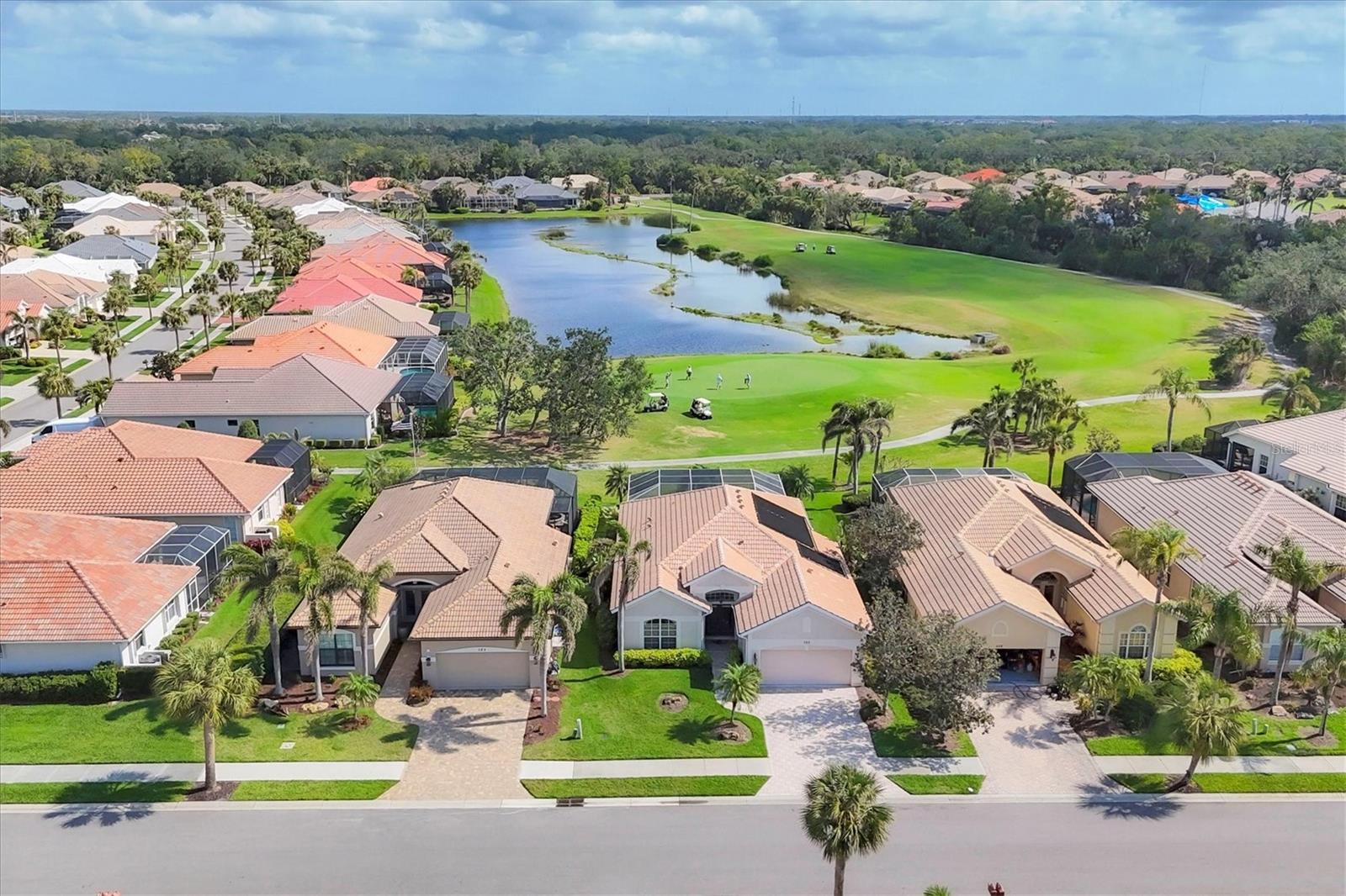 Must see this SPECTACULAR home today!! Great location sitting in the MAINTENANCE FREE section of Sawgrass. TURNKEY furnishings are negotiable so just bring your toothbrush!! This home has been beautifully custom decorated with a loving hand. Tile flooring throughout main areas. J&J built home with custom niches and high ceilings. Step out on to your pavered lanai and take a swim in your private pool overlooking golf course and lake. Open living room with tray ceiling and crown molding. Kitchen is nice and bright with aquarium window at kitchen sink. Stone countertops and back splash. Separate dining and breakfast nook areas. Extremely spacious master bedroom with en suite bath and walk in closet. Bath offers dual sinks, walk in shower, and garden tub for soaking your cares away. Main guest bedroom at opposite end of home for privacy. 3rd bedroom often used as den or multi purpose room with solid french doors and pocket door to bath. These 2 bedrooms and bath can be closed off with pocket door to create a suite for guests or the mother in law. HURRICANE PROTECTION FOR THE LANAI, no dragging furniture into the main house or to the garage. Home is surrounded by tropical landscaping, with a pavered driveway and front walk, and double glass door entry for curb appeal. DON'T MISS OUT! MAKE YOUR APPOINTMENT TODAY! 3D WALK THROUGH AT : https://my.matterport.com/show/?m=KZBH3T6dFJG Sawgrass is a fabulous community located in the center of Venice. Minutes to the Beach and Downtown Venice, shops, restaurants, theatres, highways, and so much more. A great place to meet your new friends by getting involved in community activities or visiting the neighborhood amenities- Clubhouse with gathering/card room, fitness center, kitchenette for special occasions. resort style pool and lounging areas, tennis court. Surrounded by the Sawgrass portion of the Waterford Golf course. The benefits of living surrounded by golf course without the supportive fees. Memberships and playing time are available at Waterford Golf Club and its reciprocals.