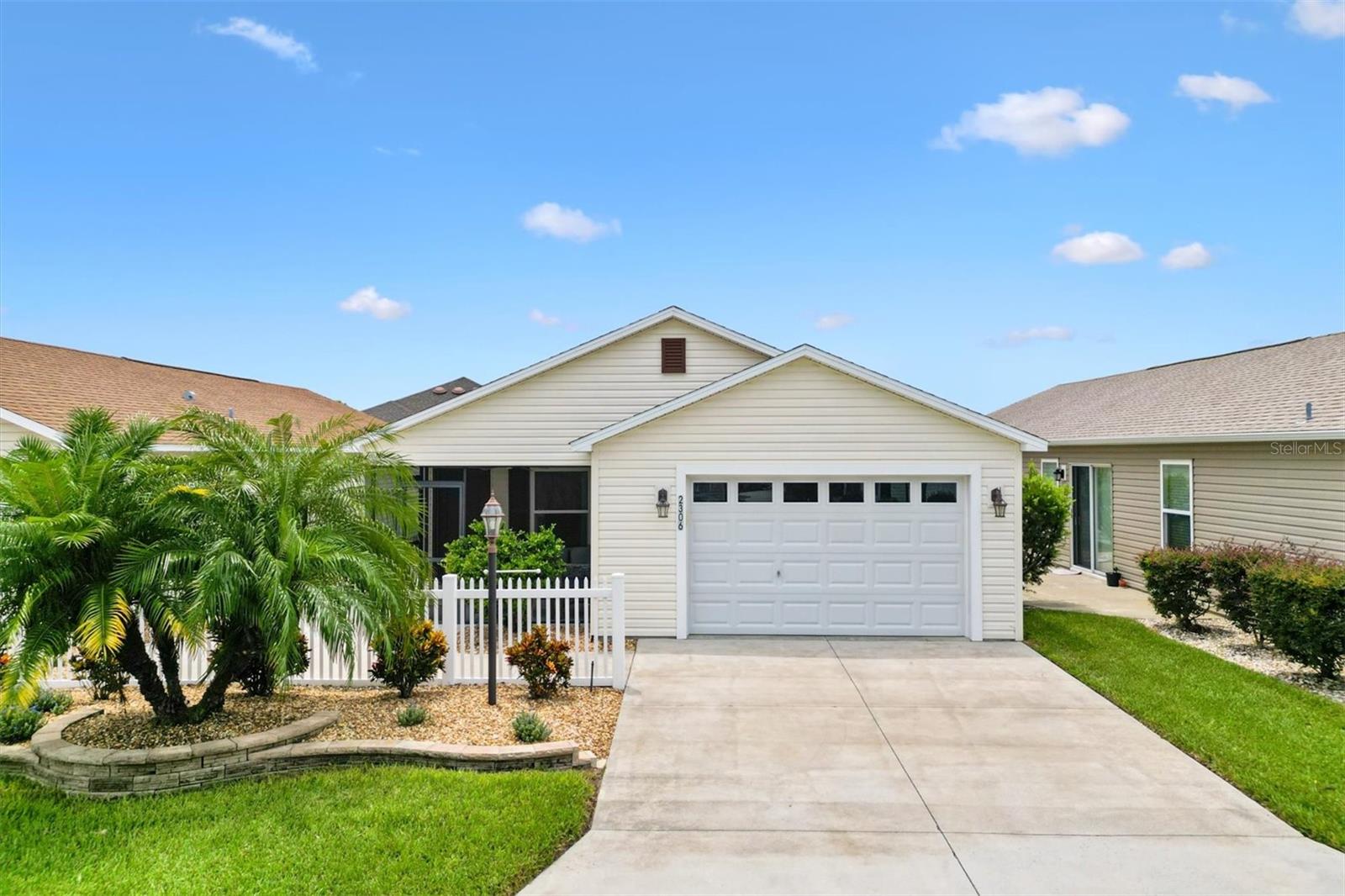 **TURNKEY OPAL MODEL IN THE VILLAGE OF McCLURE – LANDSCAPED BEAUTY WITH PRIME LOCATION!**
Pack your bag and move in, or this unit is ready for your next tenant. * 2 Bedroom, 2 Bath **Opal Patio Villa** offering located in The Village of McClure, which is becoming the CENTER of the Villages! Beautifully landscaped low-maintenance lot, this home boasts an **OVERSIZED KITCHEN** with **LOTS OF STORAGE**, INTERIOR LAUNDRY, AND a LARGE KITCHEN ISLAND, which is perfect for the home chef or entertainer.
Enjoy a bright, open floor plan, **1.5-car garage** for your car and golf cart, and a welcoming lanai to soak up the Florida sunshine. Just a **10-minute golf cart ride** to EASPORT, SAWGRASS GROVE, BROWNWOOD, AND EDNAS ON THE GREEN,*location, location, location!* Plus, Publix, Foxtail Coffee, 7-11, and CVS are right across the street for ultimate convenience.
Bond Balance $14,384 Annual Bond $1004 CDD $402
Whether you're year-round or seasonal, this **turnkey villa** is ready to be your next home sweet home.