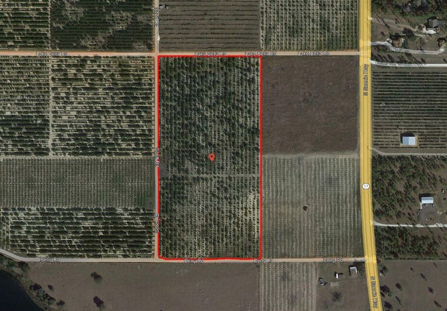 The perfect mix of rural and urban living with 20+/- acres to develop, this
citrus grove is perfect for those looking for a fresh start. This location
doesn't get much better than this; with shopping and restaurants near by, this spot is convenient and enjoyable. Currently zoned agriculture with a future land use of 1 unit per 5 acres, this lot is ideal for creating small ranchettes or your dream home site. Call in before its gone! All round oranges. Property is perfect for 5 acre lots or the density can be increased with a PUD. Public water is nearby