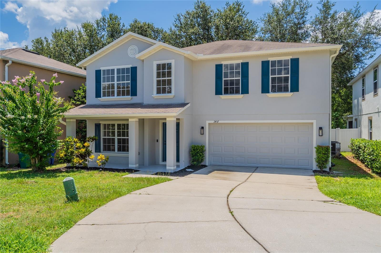 This fully renovated 4-bedroom, 2.5-bath home offers modern comfort and style with fresh exterior and interior paint, new LVP flooring, plush carpet, and updated light fixtures throughout. The kitchen boasts quartz counters and a stainless steel appliance package including a range, microwave, and dishwasher. Additional upgrades include a brand-new roof, HVAC system, and water heater—ensuring peace of mind for years to come. Move-in ready and beautifully updated!