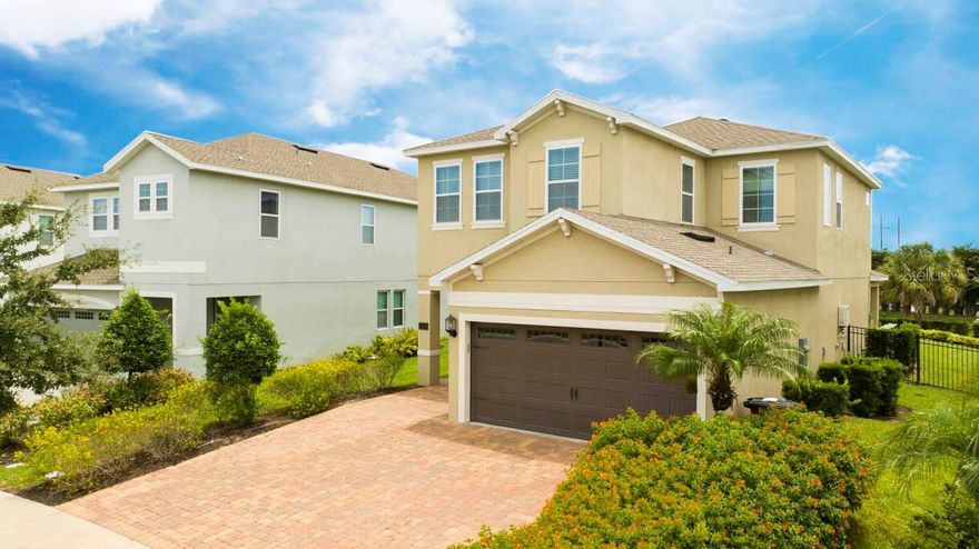 FULLY FURNISHED AND DESIGNED FROM WALL ART TO CONTEMPORALY LIVING STYLE. 4 DEROOMS 3 BATHROOMS WITH LARGE LOFT GAME ROOM AND NOT TO MENTION BEAUTIFUL SPA POOL WITH GREAT LARGE FENCED AREA AND NO BACK UP NEIGHBORHOOD, PERFECT TO ENJOY THAT FLORIDA OUTDOOR LIFESTYLE. THIS BEAUTIFULL HOME IS JUST WALKING DISTANCE TO PRIVATE PICNIC PARK LOCATED INSIDE ONE OF THE KIND" ENCORE RESORT AT REUNION " WHICH HAS BASKETBALL COURTS, TENNIS COURTS, VOLLYBALL COURT, PRIVATE WATER PARK WITH WATER SLIDE AND DROP TO COOL OFF DURING SUNNY FLORIDA BEAUTIFUL WEATHER. DON'T FORGET TO GRAB AND GO MARKET OR ENJOY DELICIOUS MENU ITEMS AT FINN RESTAURANT. THE RESORT HAS FREE TRANSPORTATION TO DISNEY PARKS. ****square feet, lot size, room dimensions, schools and taxes should be independently verified by buyer/buyer’s agent. ***