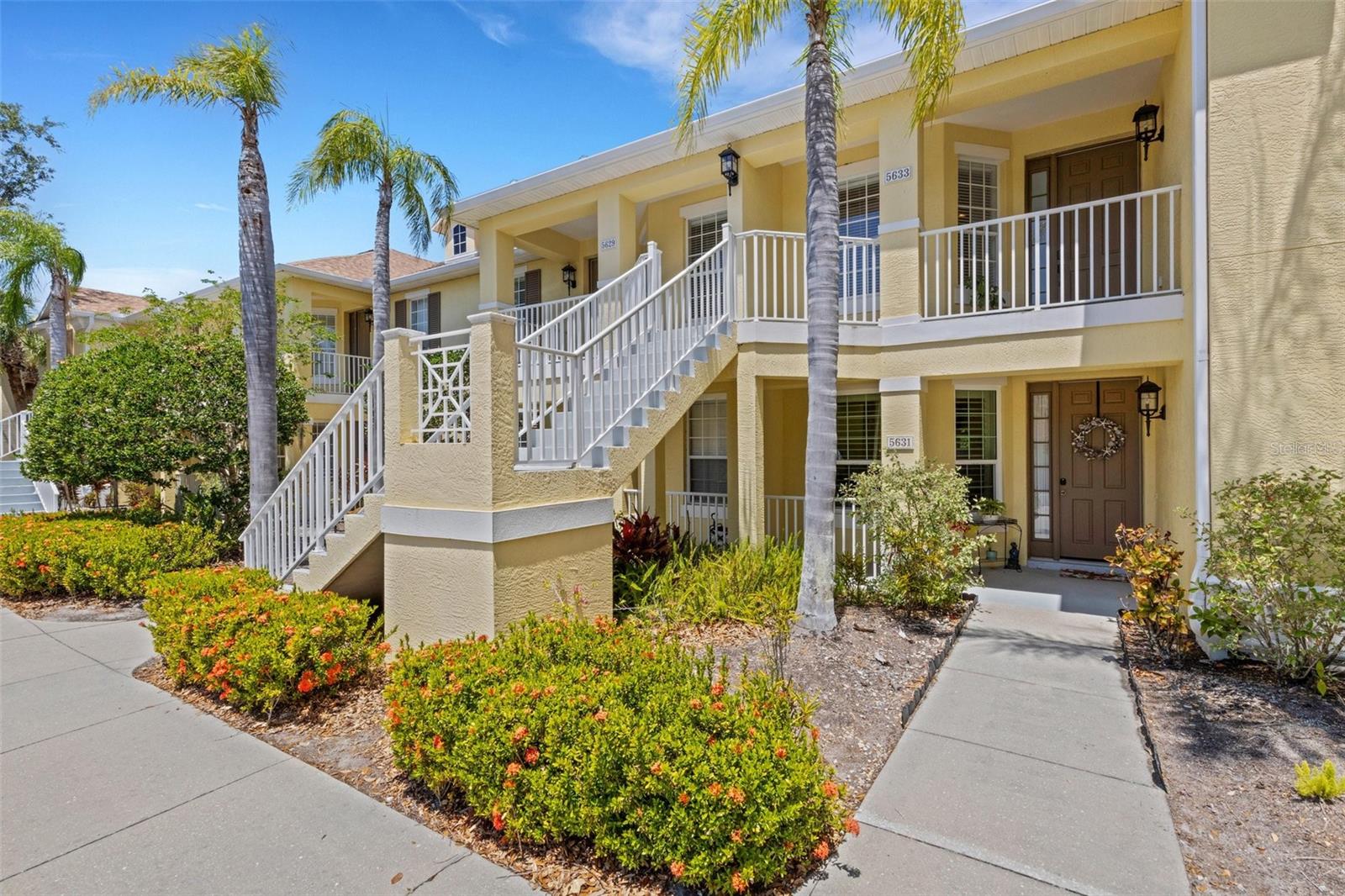One or more photo(s) has been virtually staged. Welcome to 5633 Key Largo Ct – where Florida living feels like a year-round vacation. This beautifully maintained 2-bedroom, 2-bath home with a flex room is tucked inside one of the area’s most desirable gated communities. With fresh interior paint and baseboards, a newer A/C system (2022), and a recently updated garage door opener, this home is truly move-in ready. You will love the natural light and the open layout that flows easily from room to room—perfect for both relaxing at home and entertaining friends. The den offers great flexibility for a home office, guest space, or creative retreat. You’ll also enjoy a detached 1-car garage, an assigned parking spot, and the ease of low-maintenance living in a well-kept, pet-friendly neighborhood. Step outside and discover why Harborage is so special. The neighborhood is surrounded by lush tropical landscaping and tranquil waterways, creating a peaceful, resort-like setting. Spend your mornings sipping coffee on the patio, taking in the natural beauty all around you. The amenities here are second to none: a private marina with direct access to the Braden River, scenic walking trails, a kayak and canoe launch, fishing pier, and an observation deck for birdwatching or sunrise views. When it’s time to relax, unwind at the resort-style pool and spa. For those who like to stay active, there's a fully equipped fitness center and a vibrant community clubhouse with regular events and activities. Whether you’re looking for a full-time home or a seasonal retreat, this one offers the perfect mix of comfort, convenience, and connection to nature. Don't miss your chance to own a piece of this waterfront paradise—schedule your private showing today!