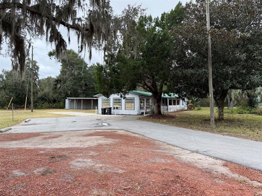 1636 square foot Freestanding Retail showroom /office space located on Hwy 200 / SW College Rd in Ocala for lease. 3-4 private offices, kitchen, 2 restrooms, large open work area. Zoned B1, AADT 35,000 cars per day, with signage on building and by highway.  Paved and grass parking. Perfect for any retail use, builders office or other service providers.
Duke Energy is in the process of condemning a portion of the Property along SR 200 depicted on the sketch attached for an easement to install a 230KV transmission line known as the Ross Prairie to Shaw project. Landlord shall be entitled to 100% of the condemnation settlement or award. Duke Energy may require the removal of the covered wooden sign structure during the term of the lease.