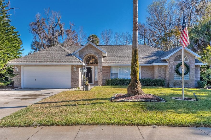 Remarkable 3/2 brick home with a pool on an oversized double lot in one of the areas most desirable locations. Beautiful matrue landscape surround this pool home. Bring your outside lighting to enhance this property. Volume ceilings greet you as you enter the foyer. Warm wood plank flooring and tile flow through this home graciously . Kitchen boast corian counters, custom appliances, soft close maple cabinetry, and a large window overlooking your pool area. Living room has gas fireplace, tons of windows to bring in the sunshine and sliding glass doors that lead out to your screened in pool area. This home is single level living with a split floor plan. This home also boast several energy efficient features including upgraded double-pane low E windows, whole home generator, roof solar panels for pool, water heater, and attic fan. Oversized water heater (there are 2) run on solar & or electric. Enjoy your oversized (33 x 32) pool area including in-groud jacuzzi. Bring your extra toys - plenty of room for parking on your oversized 38 x 32 driveway. Did I mention this is a DOUBLE LOT ! Possibilities are endless with the lot that sits to the left of the home. Deeded all as one. Close to schools, shopping, restaurants, interstate 95, & only 10 minutes to the beach. All information intended to be accurated but can not be guaranteed. ;Water: City