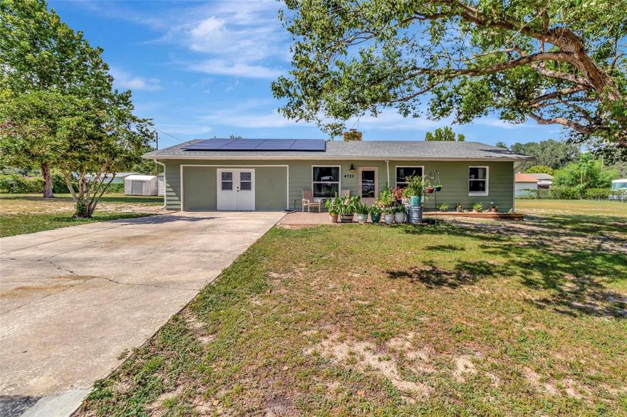 Nestled in the heart of Fruitland Park, known as “The Friendly City,” this delightful 3-bedroom, 1-bath home offers the perfect blend of charm, space, and opportunity — all just one hour from the Orlando metro area and all the attractions and entertainment!
Sitting proudly on a rare triple lot, this property gives you room to dream. Start your very own garden, raise chickens, or even build an additional home or guest cottage — the possibilities are truly endless. The lush surroundings and peaceful neighborhood make it the perfect place to enjoy Florida living with a touch of country charm.
Inside, you’ll find a generously sized master bedroom and an enormous oversized laundry room that could easily be divided to create a second bathroom as a private ensuite to the master and still keep a great sized laundry room- adding even more comfort and value.
Solar panels assure low utilities and 3 large sheds convey with the property so you never need worry about any clutter in your home with all this storage space!
 The large fireplace is sure to brighten the colder season and provide a holiday centerpiece while warming your family! 
Whether you're looking to expand, create, or simply enjoy the serene beauty of your own backyard, this home is full of potential — and waiting for your personal touch.
Come see this beautiful, welcoming home for yourself — and imagine all the ways you can make it truly yours.