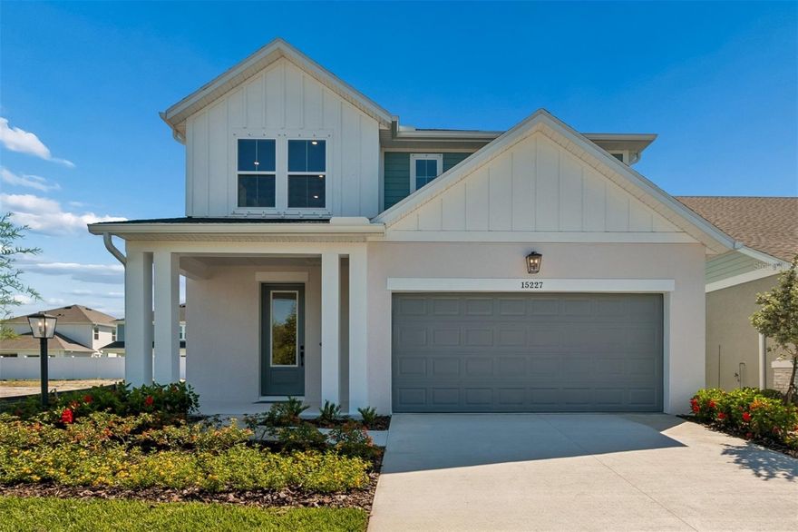 Discover the Zander, aka "The Atrium," because when you walk into the entry way looking at the kitchen, dinning room and family room, the sunlight from the large windows draws your eyes up to the ceiling almost 20' above you. By David Weekley Homes at Eastlyn in Bradenton, FL,  Just ten minutes from I-75 and SR 64 you'll find a two-story home beautifully designed for you,  where modern elegance meets everyday functionality. With no CDD Fees and low-HOA, Eastlyn provides a peaceful setting that's close enough to the highway to be convenient, yet far enough away to avoid the big city traffic. Only a 4-minute drive from groceries, 10 minutes to the Costco/Target shopping center where you'll find a variety of stores and top restaurants. Easy access to Sarasota, St. Petersburg, and Tampa allow you to enjoy big city amenities when you want them and the serene relaxation when you don't. 

This spacious floor plan offers 4 bedrooms, 3.5 bathrooms, 2 car garage and a large upstairs retreat that can serve as a game room, home theater, or quiet reading nook and is backed by David Weekley Homes' comprehensive 1-2-10 warranty. 

The upgraded gourmet kitchen is a showstopper, featuring quartz countertops, a large walk-in pantry, and seamless flow into the open-concept dining and family areas. Outstanding use of windows and natural light in the atrium style main living area enhances the luxury throughout and adds an elegant feel. The Owner’s Retreat provides a private escape with a spa-inspired Super Shower, and a spacious walk-in closet. The flooring choices throughout are sure to please with durable laminate flooring running through the main living spaces, blending style with practicality and tile in the bathrooms and carpet in the bedrooms. An extended covered lanai with 12' sliders extends the living space outdoors, perfect for morning coffee or evening conversations under the Florida sky. **This property offers a limited-time interest rate incentive.
