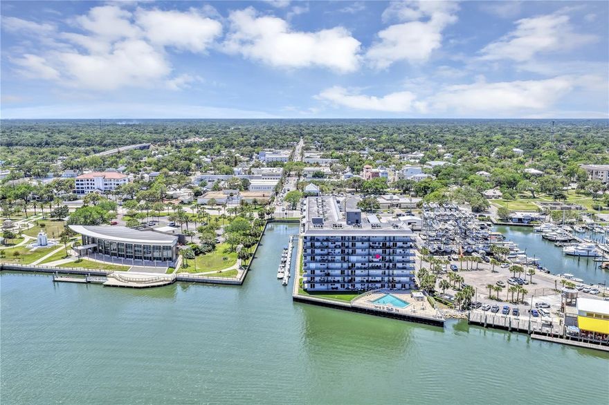 One of the best water views in all of New Smyrna Beach from fifth floor, Unit 502, facing the estuary, intercoastal waterway and Chicken Island.  Watch all the activity, with dolphins, manatees, sea turtles, sting rays, jumping fish, pelicans, boaters, etc.  You can see the amazing 4th of July fireworks and the Christmas electric boat parade all from your 24 ft x 6 ft. balcony.  Walk to downtown Canal Street shops, farmers market, art shows, marina, bus transportation, and restaurants (River Deck Restaurant next door and so is the Brannon Center).  This unit was just recently updated from head to toe in the past year or so and shows better than a model.  High end products used with this renovation in Captains Quarters, a 55+ age restricted community.  Kitchen has white 36 in. cabinets (some with glass front doors); lazy Susan; dovetailed drawers; stainless appliances, including a counter height two drawer wine / drinks refrigerator. Beautiful quartz countertop and white tiled backsplash.  Recessed lighting; ceiling fans; framed/trimmed out windows and doorways, including 6 inch baseboards.  Bathrooms are first class with lovely vanities, lighted mirrors above, and under cabinet lighting.  Showers have nice neutral tiles and contemporary, elongated shower drains.  Each bedroom has new built in cabinet shelves / pull out drawers for storage.  Boat slips are available on a first come basis; may be a waiting list.  Community recreation / clubhouse / activity room in building on ground floor.  Low monthly maintenance fees compared to many condo complexes at the beach.  Seller would consider selling most furnishings.