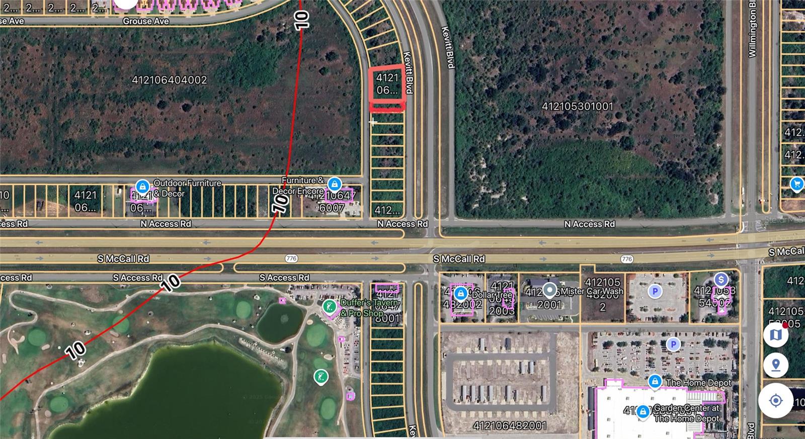 Strategic Commercial Location: Situated in a desirable area off the well-traveled 776/McCall Road, this .69-acre commercially zoned parcel offers a significant advantage for businesses seeking high visibility and accessibility. Take advantage of the established traffic flow and surrounding community to build a successful commercial enterprise. This is a prime opportunity to establish your presence in a key location.