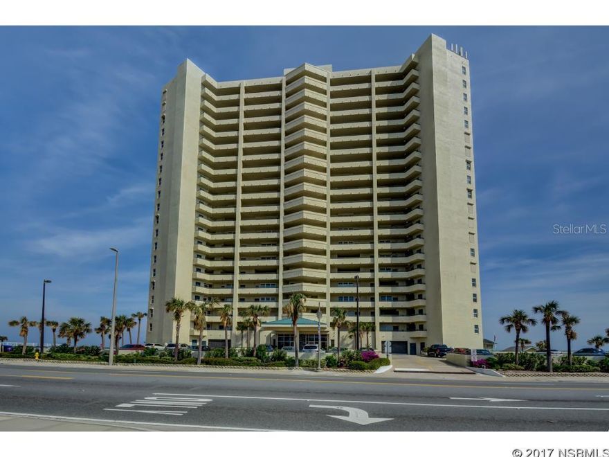 Towers Ten in Daytona Beach Shores offers lasting ocean views and incredible river views which means you can enjoy a sunrise and sunset from your condo. Enter this spacious condo to a sitting, dining area, that flows through the kitchen to the living room with always a beautiful ocean view. The condo features two master bedrooms, two private baths, walk in closets and hurricane rated patio doors and hurricane shutters. This complex offers 21 stories so you are practically in the penthouse! Two pets less than 60 lbs are welcome. Incredible resort-style amenities include a heated pool, hot tubs, fitness center, oceanfront club room with billiard area, fire pit and secure underground parking. Luxurious beach living at its best! ;Water: City