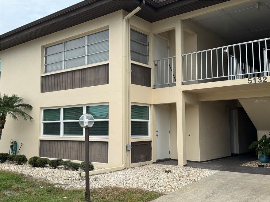 This one bedroom one bath has been redone since the hurricane and is updated with new cabinets, appliances, and new baths.  Tile flooring throughout and lanai with walk in closet, newer windows and freshly painted.  Nice quartz counters in the kitchen with new stainless appliances.  Convenient location close to shopping and restaurants right off HW 19.  Lots of waterfront restaurants close by.