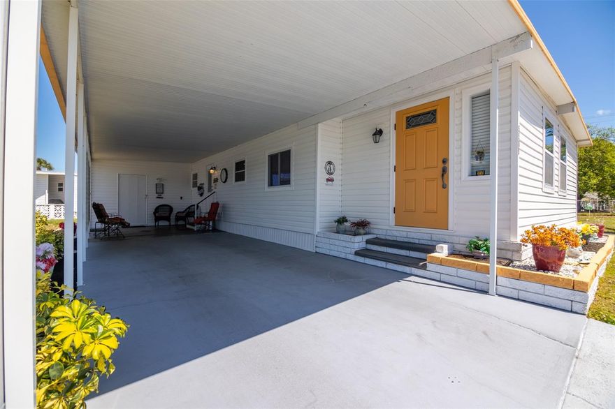 Welcome to a true SHOWSTOPPER in the desirable 55+ community of Chateau Village! This beautifully furnished, TURNKEY home has been extensively REMODELED over the past six years and is move-in ready—plus, there’s NO LOT RENT. Recent upgrades provide both style and peace of mind, including a new energy-efficient rubberized roof designed to reflect sunlight and help reduce electric costs, along with a new   A/C system and tankless water heater. Inside, the home has been thoughtfully updated with new subfloors, drywall, added insulation, and fresh paint throughout. Most windows have been replaced, and new flooring enhances the kitchen, hallway, and bathrooms. The renovated kitchen features granite countertops, updated cabinetry, and a cozy eat-in area—perfect for everyday living. For added convenience, an indoor washer and dryer have been discreetly installed. Both bathrooms have been tastefully upgraded with new granite-topped vanities and modern tiled showers. An enclosed lanai provides valuable additional living space, ideal for a den, office, or guest area. Outside, you’ll find a spacious 16x16 shed complete with a refrigerator—perfect for storage, hobbies, or a workshop. The carport has been upgraded with a new metal roof and posts, and the patio features new flooring for outdoor enjoyment. Enjoy low monthly maintenance fees that include cable, internet, water, sewer, and lawn care. Chateau Village offers a welcoming atmosphere with amenities such as a community pool and clubhouse. Ideally located just a short drive from the Gulf beaches and Anna Maria Island, as well as shopping and dining, this home combines comfort, convenience, and coastal lifestyle. Don’t miss this exceptional opportunity—schedule your showing today!