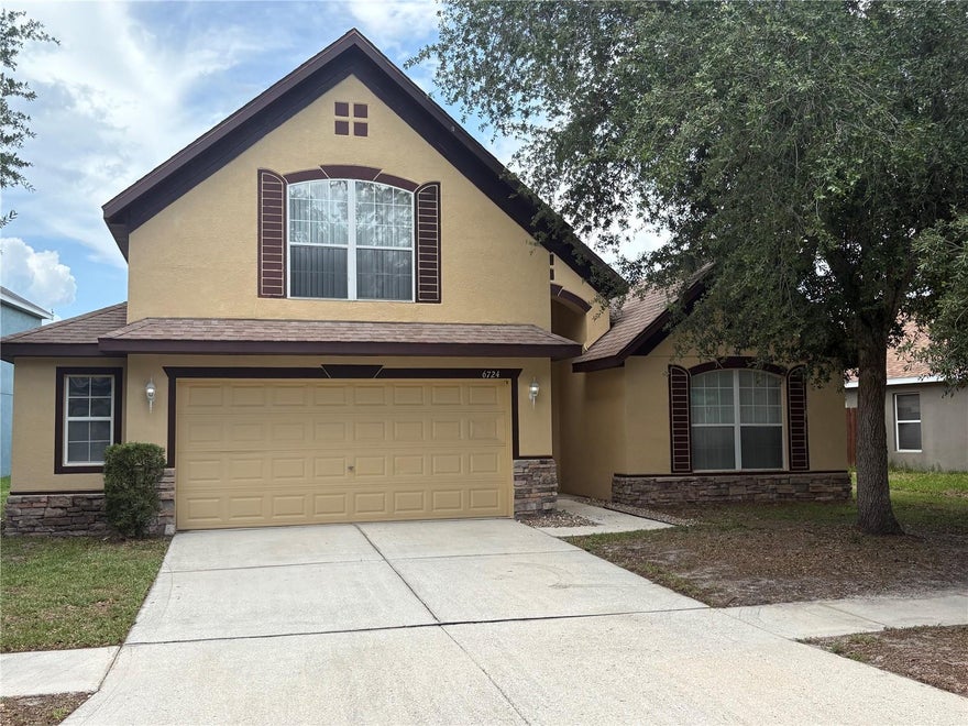 Welcome to Apollo Beach! This spacious home offers the perfect combination of comfort, functionality, and privacy with a large fenced backyard and no rear neighbors. Featuring 3 bedrooms plus a flexible 4th room that can be used as a home office, guest room, playroom, or additional bedroom (currently no closet), there's plenty of space to fit your needs. You'll also love the large loft upstairs, ideal for a second living area, media room, or workspace.
Step inside to find soaring vaulted ceilings and no carpet throughout the home, creating an open and easy-to-maintain living environment. The oversized kitchen is designed for both everyday living and entertaining, complete with stainless steel appliances, a center island, closet pantry, and sunny breakfast nook. A convenient first-floor laundry room adds to the home's functionality.
Major updates include a 2023 A/C system and 2019 water heater. Located in a desirable community with easy access to shopping, dining, schools, and major roadways, this home is a must-see. Schedule your private showing today!  Seller is a corporation and has never occupied the home. Seller does not disclose. It is Buyer and Buyers brokers responsibility to verify all information, HOA fees, restrictions and approval process. Title company must be Mainstay National Title
