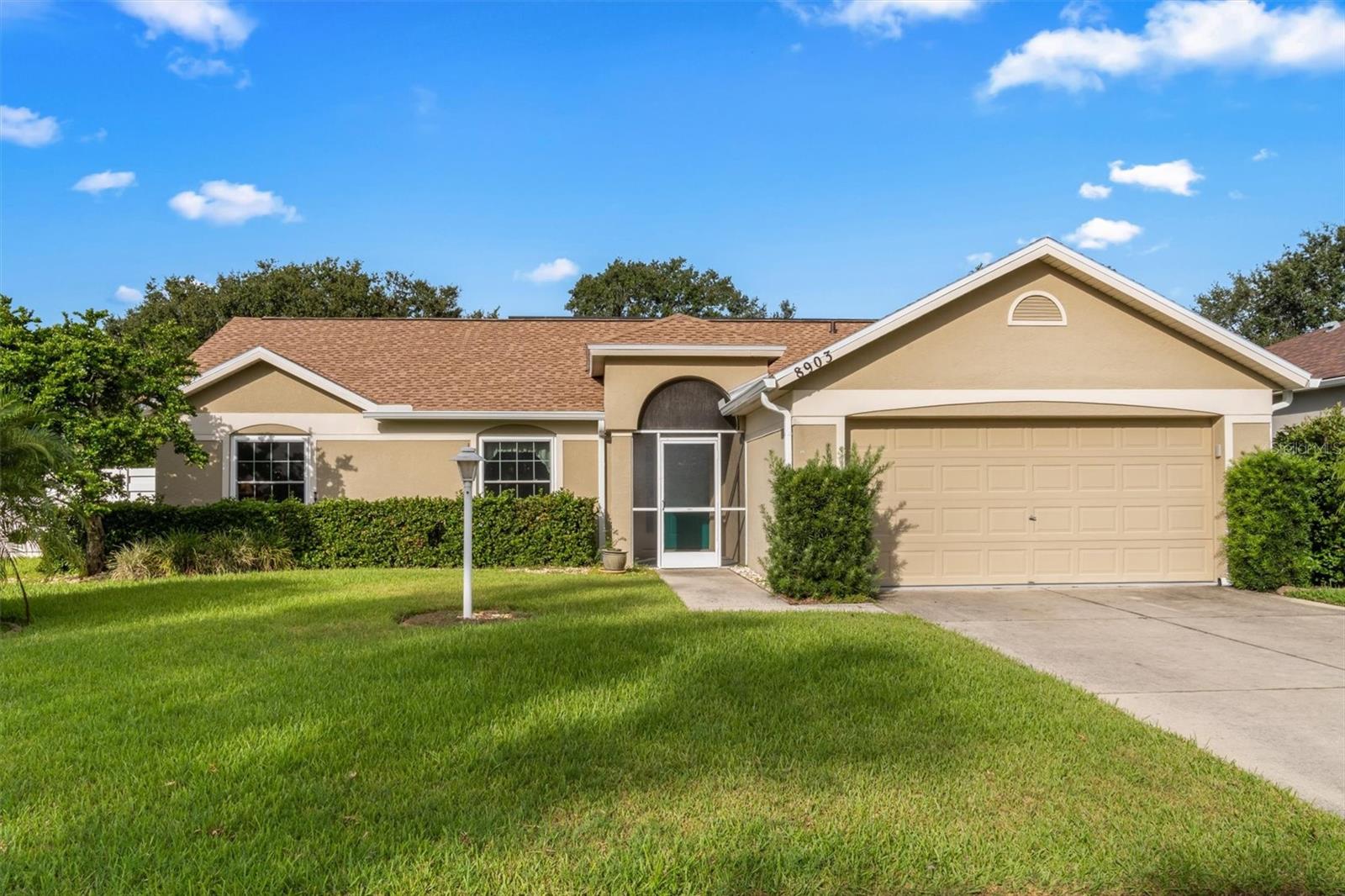 Welcome to this inviting 2-bedroom + den, 2-bathroom home nestled right on the fairway of one of Florida’s sought-after golf communities. Combining the character of a well-built older home with thoughtful modern updates, this property offers the perfect blend of comfort, convenience, and classic Florida living.
Step inside to find a spacious, light-filled floor plan that flows effortlessly from the living and dining areas to the den, ideal for a home office, guest space, or hobby room. The kitchen offers plenty of storage and a welcoming view, while the generous bedrooms provide comfort and privacy.
Recent upgrades include a brand-new roof, impact doors, and a full garage, giving you peace of mind and added value for years to come. The outdoor living area is just as impressive—imagine morning coffee or evening cocktails overlooking the lush green fairways right from your backyard.
Whether you’re a golfer, snowbird, or full-time resident, this home offers a relaxed Florida lifestyle in a prime location. Close to shopping, dining, and beaches, yet tucked away in a tranquil golf course setting, it’s the perfect retreat to make your own.
Don’t miss this opportunity to own a move-in ready home in a beautiful golf course community. Schedule your private showing today!