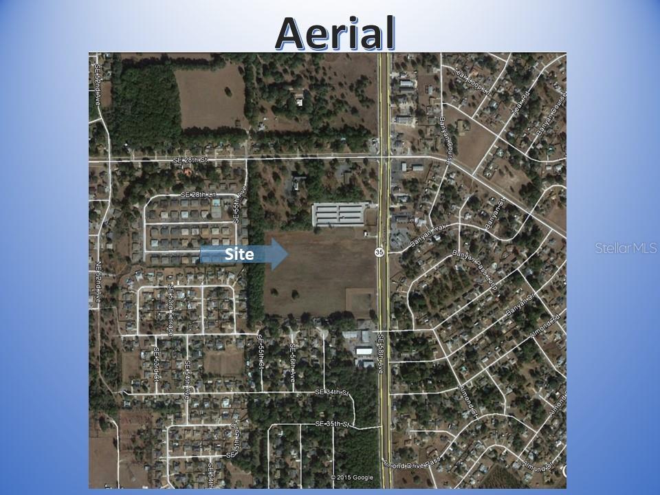 Two parcels make up this site. The frontage 5 acres are B-2 Commercial and the 17 +/- acres are R-3.
Great location for multi-family.