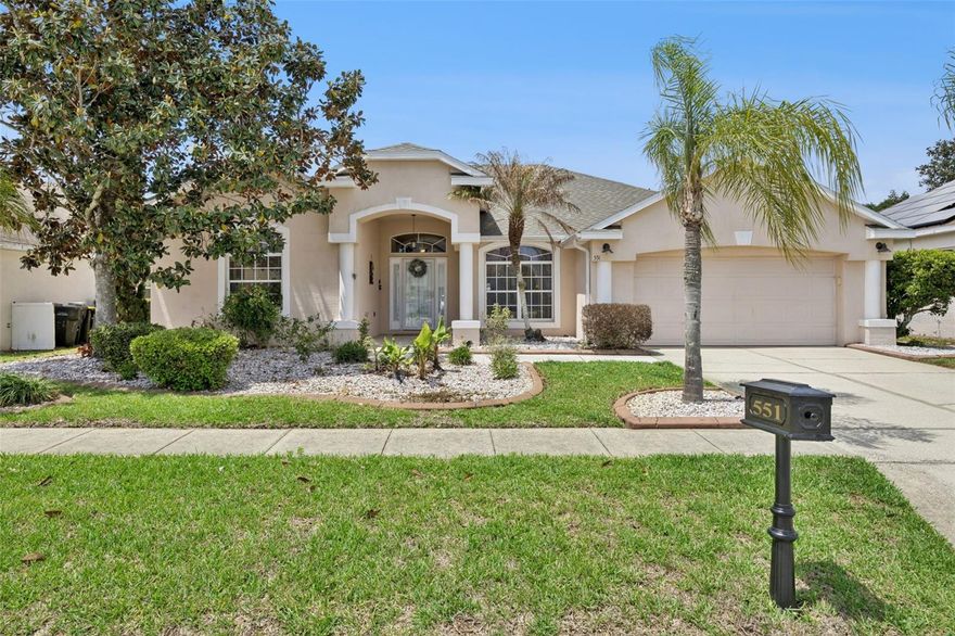 Sunsets and Palm Trees… so Floridian… and with the location of this fabulous home in Highlands Reserve, you have both. 551 Prestwick Drive is 4 bedroom 3 bathroom home in the exclusive golf community of Highlands Reserve. This is a Lennar built Cambridge model, ideal as a family home or would make a great investment home... it is being sold partially furnished.
As soon as you pull into the driveway you will appreciate the care the owners have invested in this beautiful home….. when you enter through the hallway, you will notice the elegant and stylish decor. To the right, there is a formal dining area and a straight ahead you will see the stylish and inviting living area with access to the sunny pool deck . The Primary bedroom suite is on this side of the home; it is a very comfortable space with a lovely sitting area that also has sliding door pool deck access.
The kitchen family room area is bright and very spacious with lots of countertop space, ample cupboards and a very handy desk area… perfect place for your cookbooks.. there is also a dining area overlooking the pool deck and a very convenient breakfast bar. This floorplan makes a great entertaining house with the kitchen & breakfast nook overlooking the living area and very easy access to the pool deck.
The remaining 3 bedrooms are off the family room as is the main bathroom. Bedroom 2 is a mini suite with a pool bathroom and is very private.
Onto the fabulous pool deck, with a good size lanai, that is ideal for al fresco dining, the sparkling swimming pool and spa has fantastic conservation views. It is the perfect spot to sit with a pre-dinner drink and enjoy the sunsets and the soothing sounds of Florida.
Roof was replaced in April 2026; Home is being sold partially furnished.
Highlands Reserve is an exclusive golf community, situated on HWY 27, close to shops, restaurants, multiple golf courses and of course Disney and the other famous Florida theme parks. Zoned for Short Term Rental .. this stunning home will make a wonderful family home or a great vacation home